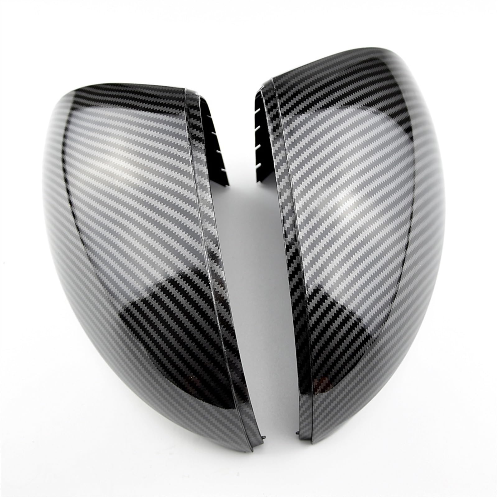 Clynex 2pcs Car Rearview Mirror Cover Cover, for VW, for, 2008-2015 ABS Carbon Fibre Trim Car Accessories Auto-Außenspiegelabdeckung(Carbon Black) von Clynex