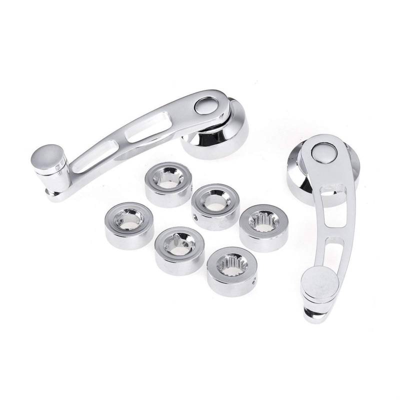 Clynex 4 1/4 "EIN Paar Auto Fenster Kurbel Kit Außentürgriffe Hot Rod, for Chevy, for Ford, for Chrysler, Chrom Billet Aluminium Abdeckung für Außentürgriffe von Clynex