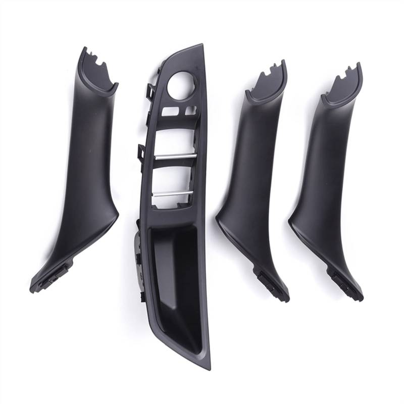 Clynex 4 Teile/Satz Auto Innentür Armest Griff Fensterheber Schalter Taste Rahmen Panel, for, for F10 F11 F18 5 Serie 2010-2017 Auto-Innentürgriff(Black) von Clynex