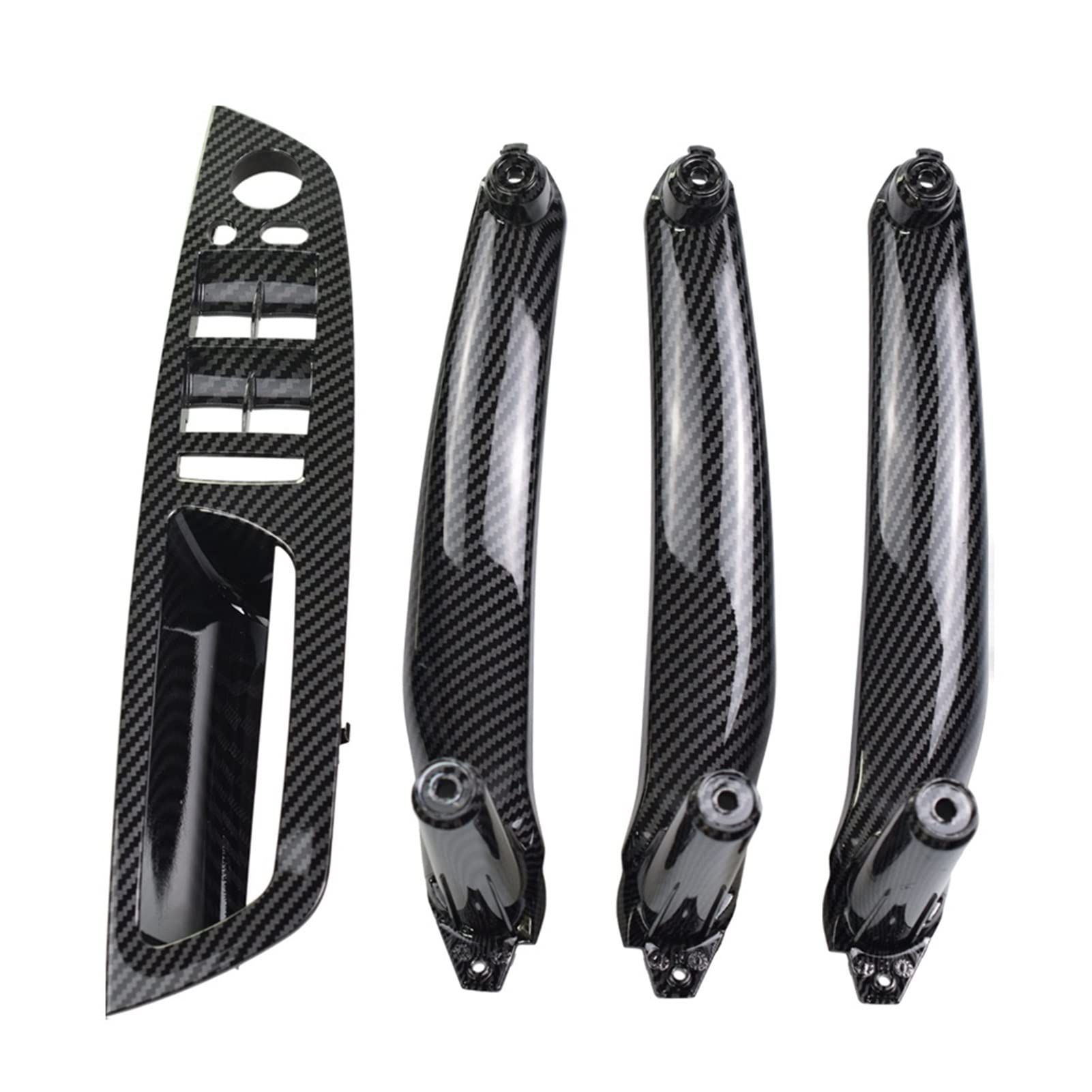 Clynex 4 Teile/Satz LHD Links Hand Fahrer Tür Pull Griffe Kit Auto Innen Ersatzteile, for, for X5 X6 E70 E71 2007-2013 Auto-Innentürgriff(Carbon 4Pcs LHD) von Clynex