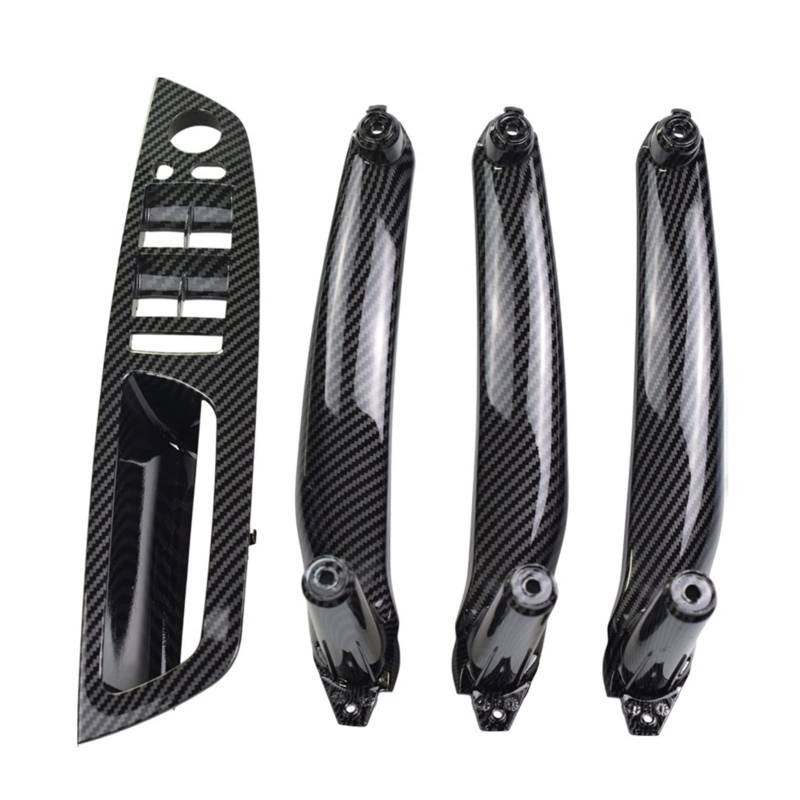 Clynex 4 Teile/Satz LHD Links Hand Fahrer Tür Pull Griffe Kit Auto Innen Ersatzteile, for, for X5 X6 E70 E71 2007-2013 Auto-Innentürgriff(Carbon 4Pcs LHD) von Clynex
