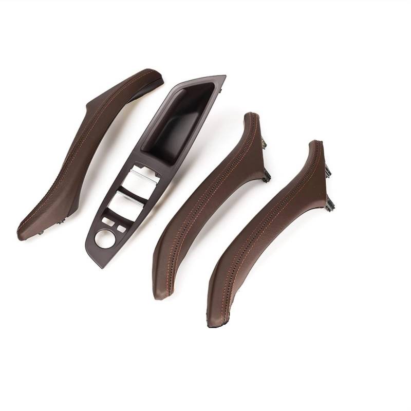 Clynex 4-teiliges Auto-Styling-Innentürverkleidungs-Zuggriffleder, for, for F10 F11 F18 5er 2010 2011 2012 2013 2014 2015 2016 2017 Auto-Innentürgriff(Mocha) von Clynex