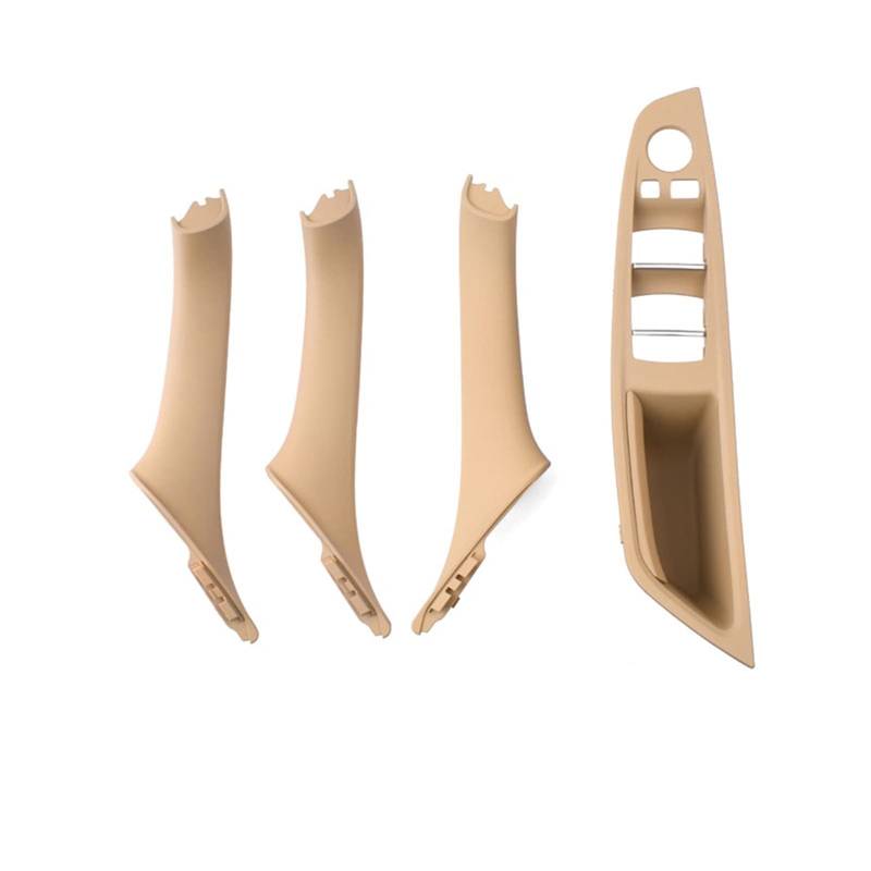 Clynex 4-teiliges Set, braun-beige, RHD, rechte Seite, Fahrerauto-Innentür-Armlehnen-Zuggriff, for, for 5er F10 F11 520i 523i 525i 528i 535i 2009-2016 Auto-Innentürgriff(RHD 4PCS Beige) von Clynex