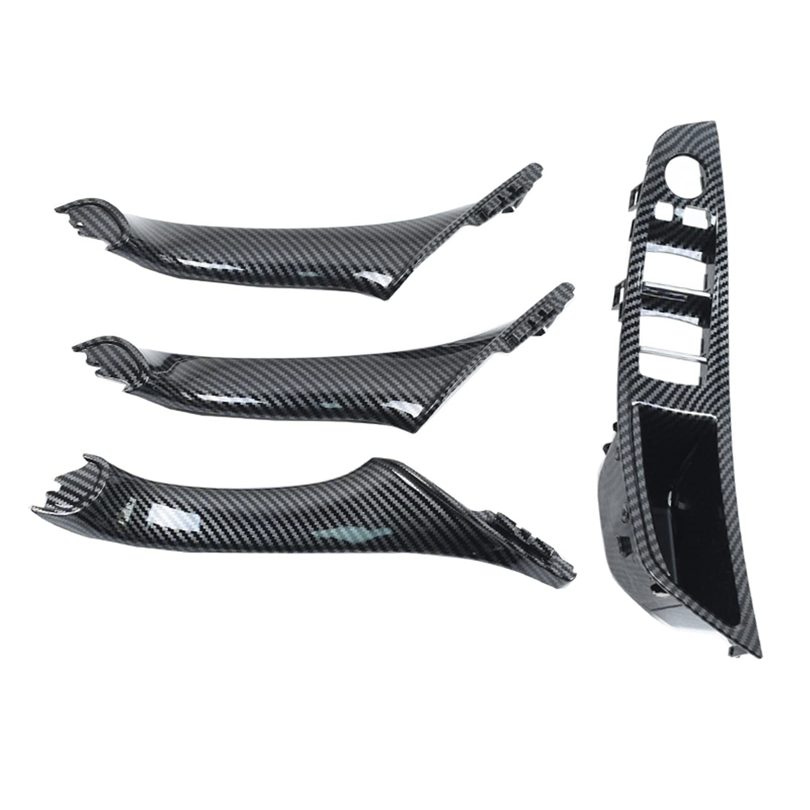 Clynex 4-teiliges Set, braun-beige, RHD, rechte Seite, Fahrerauto-Innentür-Armlehnen-Zuggriff, for, for 5er F10 F11 520i 523i 525i 528i 535i 2009-2016 Auto-Innentürgriff(RHD 4PCS CarbonFiber) von Clynex