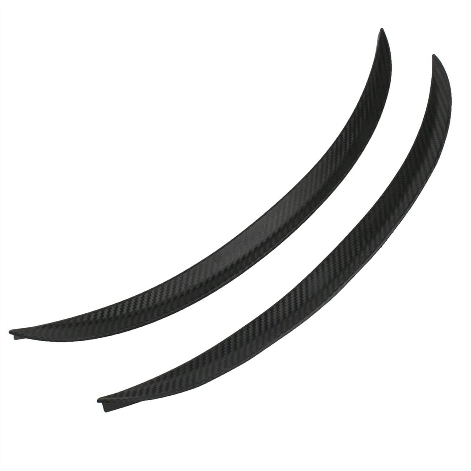 Clynex 44 cm 17,5 Zoll Carbon Fiber Rad Augenbrauen Bogen Kotflügelverbreiterungen Abdeckung Trim Kotflügel Schutzlippenstreifen Schmutzfänger Universal Autoteil Auto-Schmutzfänger(2pcs-17.5) von Clynex