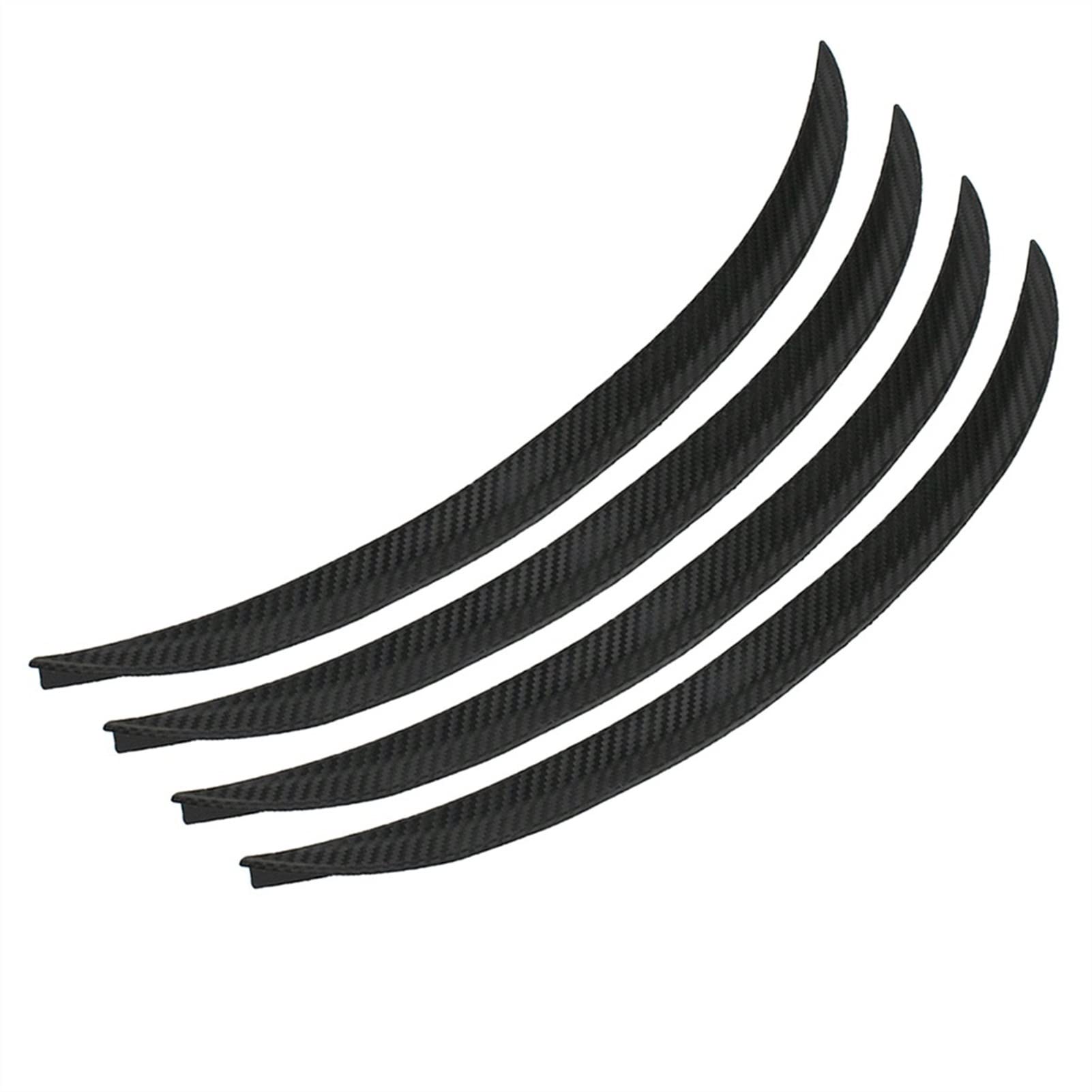 Clynex 44 cm 17,5 Zoll Carbon Fiber Rad Augenbrauen Bogen Kotflügelverbreiterungen Abdeckung Trim Kotflügel Schutzlippenstreifen Schmutzfänger Universal Autoteil Auto-Schmutzfänger(4pcs-17.5) von Clynex
