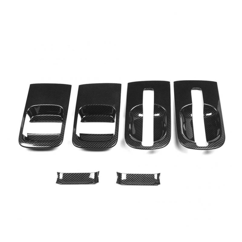 Clynex 6 Stück, for Hyundai, for Grand Starex H1 2019, Kohlefaser-Stil, ABS-Türgriffschalen, Abdeckungen, Zierleisten Abdeckung für Außentürgriffe von Clynex