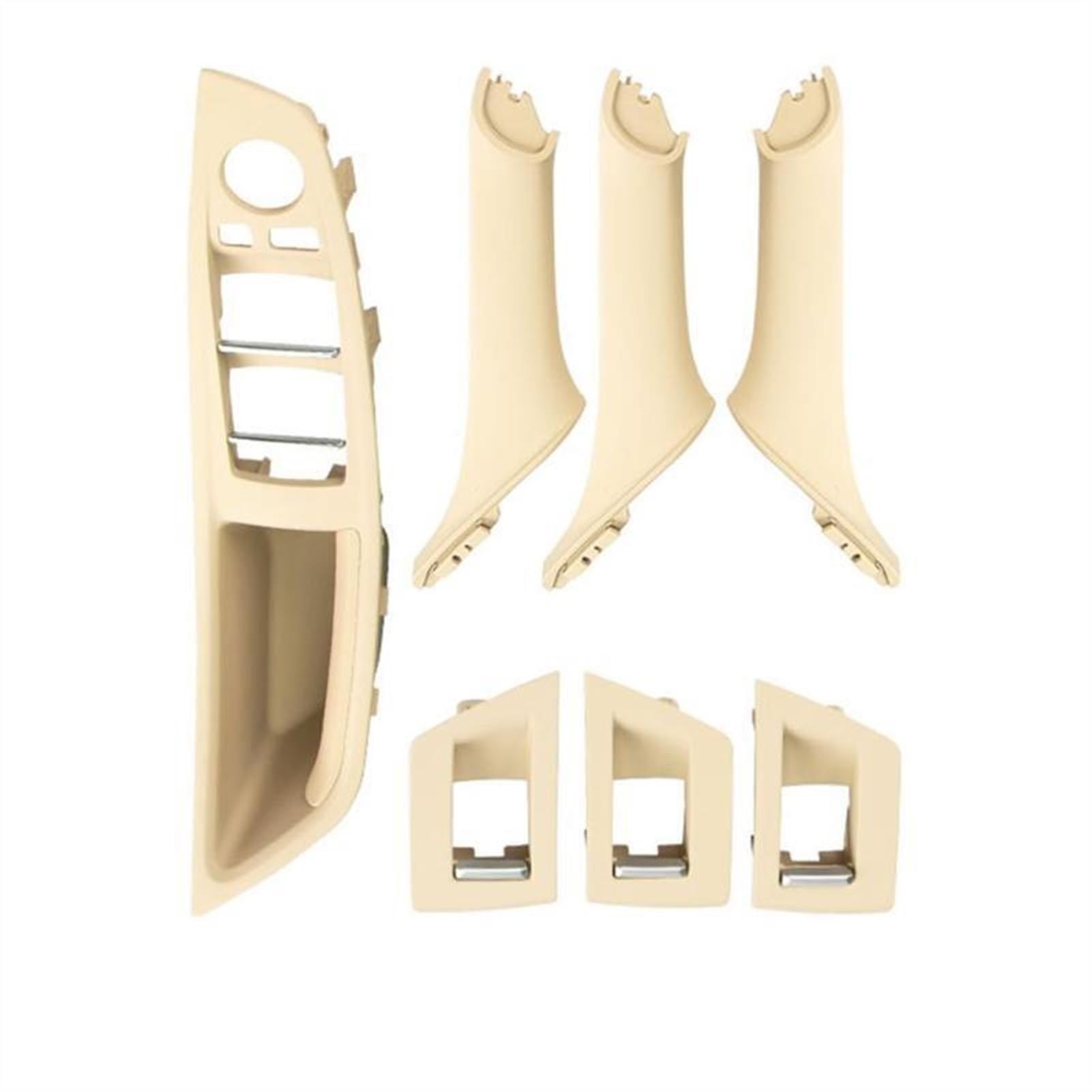 Clynex 7 Stücke LHD/RHD Auto Innen Auto Fahrersitz Vorne Links Armlehne Innentürgriff Pull 1 Loch, for F10 2010-2016 Auto-Innentürgriff(Beige Left) von Clynex