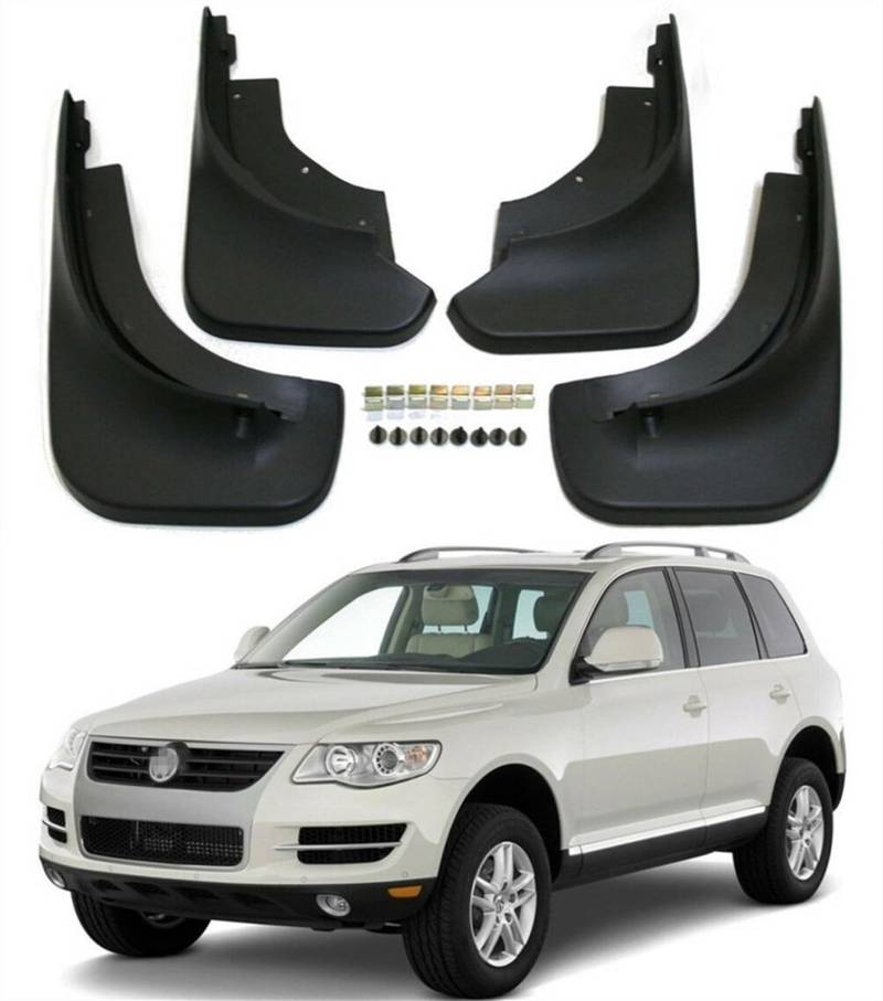Clynex 7L0-075-111 Kotflügel vorn und hinten, for VW, for Touareg, Mk1 2008 2009 2010 Spritzschutz mit Befestigungsschrauben 7L0-075-101 Auto-Schmutzfänger von Clynex