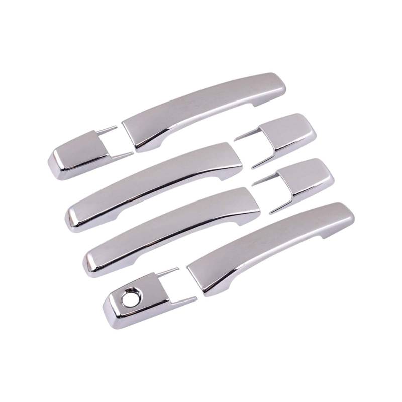 Clynex 8 Stück äußere Seitentürgriff-Abdeckkappenverkleidung ABS, for Mitsubishi, Pajero Shogun V80 2007 2008 2009 2010 2011 2012 2013 2014 2015 2016 2017 2018 2019 Abdeckung für Außentürgriffe von Clynex