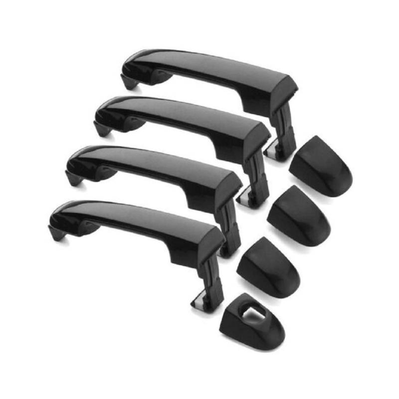 Clynex 82651-2H000 4PCS Chrom/Schwarz Äußere Tür Griff Vorne Hinten Links Rechts, for Hyundai, for Elantra, 2007 2008 2009 2010 2011 Abdeckung für Außentürgriffe(4PCS Black) von Clynex