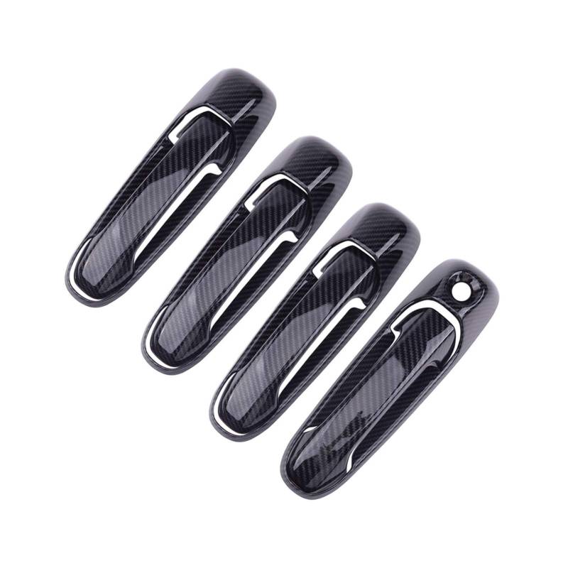 Clynex ABS 4set/8pcs Carbon Fiber Texture Autotürgriffabdeckung, for Jeep, Grand Cherokee WJ, for Smart, KH & PSG KH 1999 2000-2002 2003 2004 Abdeckung für Außentürgriffe von Clynex