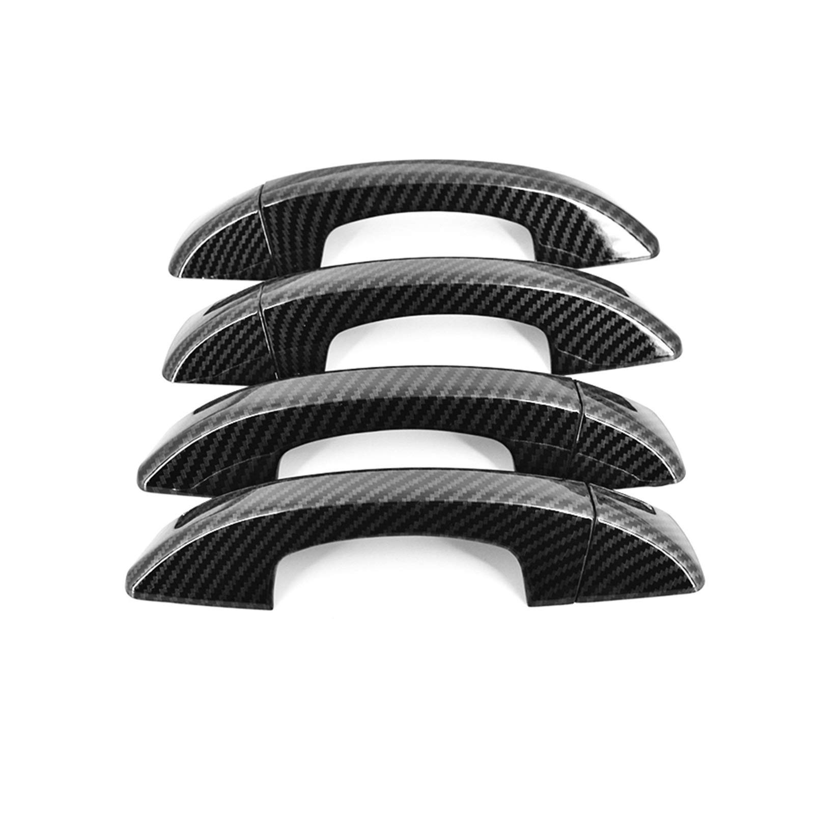 Clynex ABS-Autotürgriff-Schüsselbecher-Abdeckung, Kohlefaser-Muster-Abdeckungsverkleidung, for VW, for Sharan, zweite Generation 2010–2018 Abdeckung für Außentürgriffe(Handle Cover) von Clynex