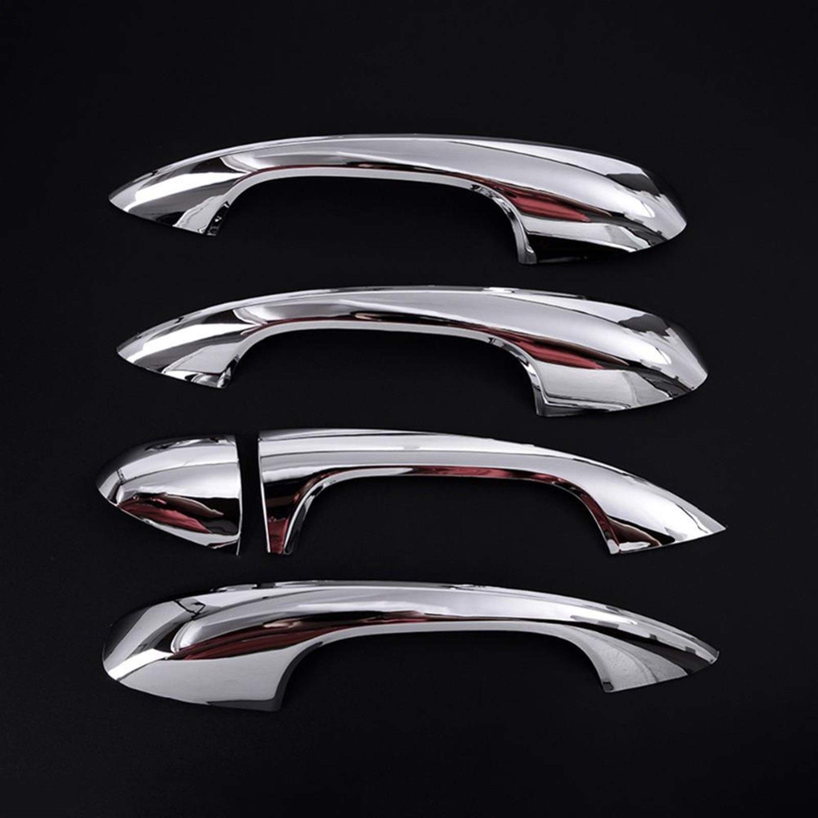 Clynex ABS-Autotürgriffabdeckungen, Chrom-Außen-Auto-Styling-Aufkleber, for Mercedes-Benz, C-Klasse W205 GLC X253 E-Klasse W213 Abdeckung für Außentürgriffe(Bright Silver) von Clynex