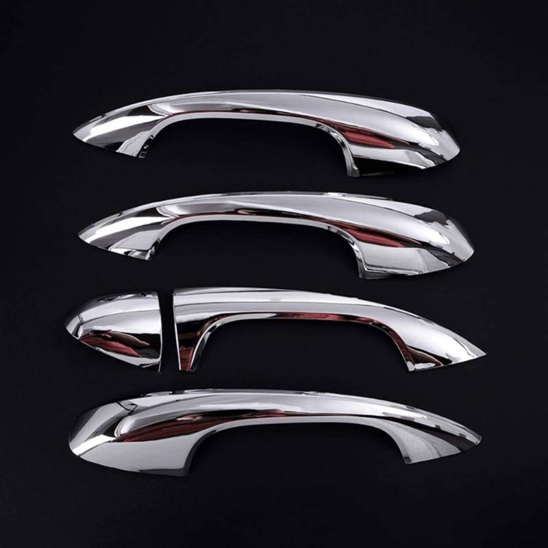 Clynex ABS-Autotürgriffabdeckungen, Chrom-Außen-Auto-Styling-Aufkleber, for Mercedes-Benz, C-Klasse W205 GLC X253 E-Klasse W213 Abdeckung für Außentürgriffe(Bright Silver) von Clynex