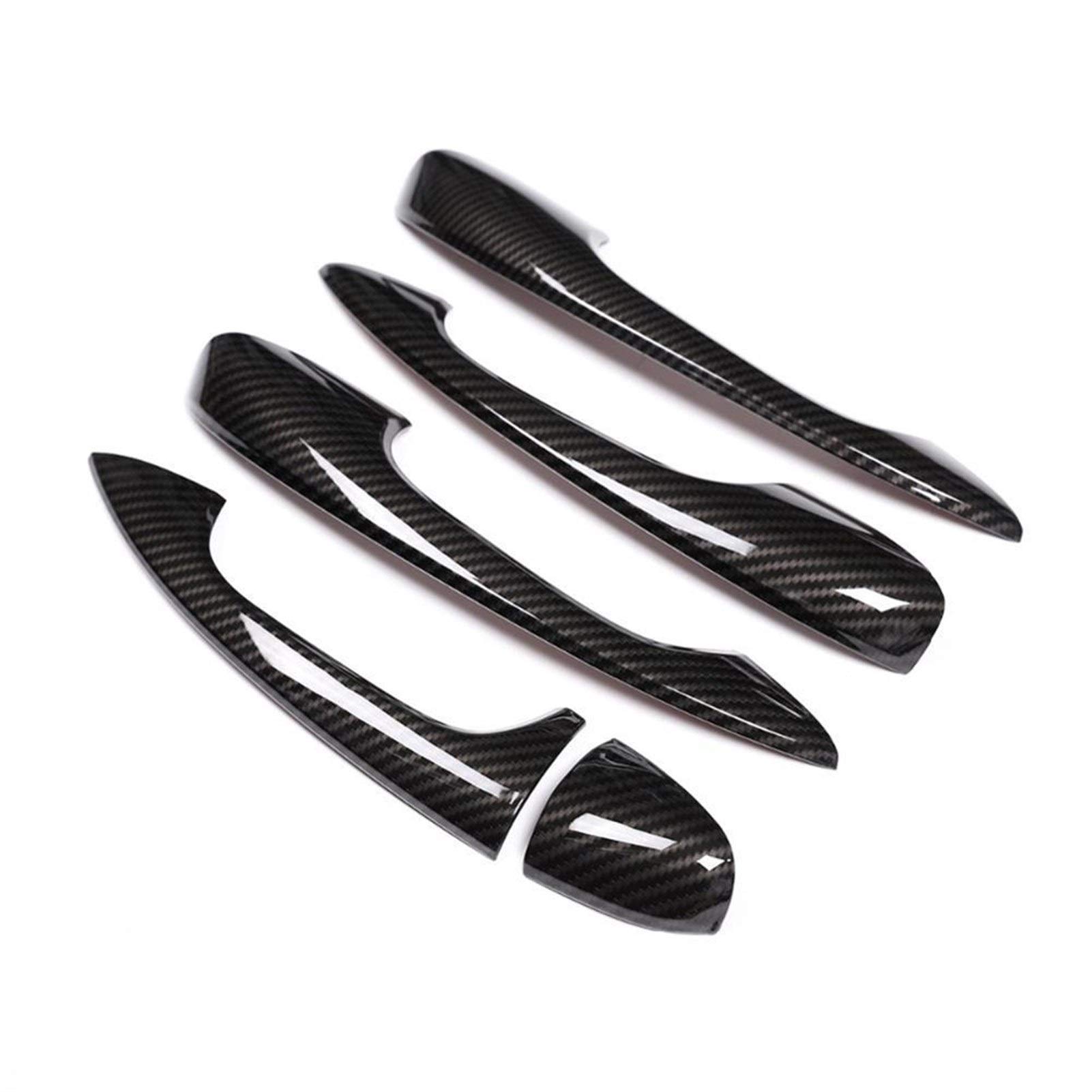 Clynex ABS-Autotürgriffabdeckungen, Chrom-Außen-Auto-Styling-Aufkleber, for Mercedes-Benz, C-Klasse W205 GLC X253 E-Klasse W213 Abdeckung für Außentürgriffe(Carbon Fiber) von Clynex