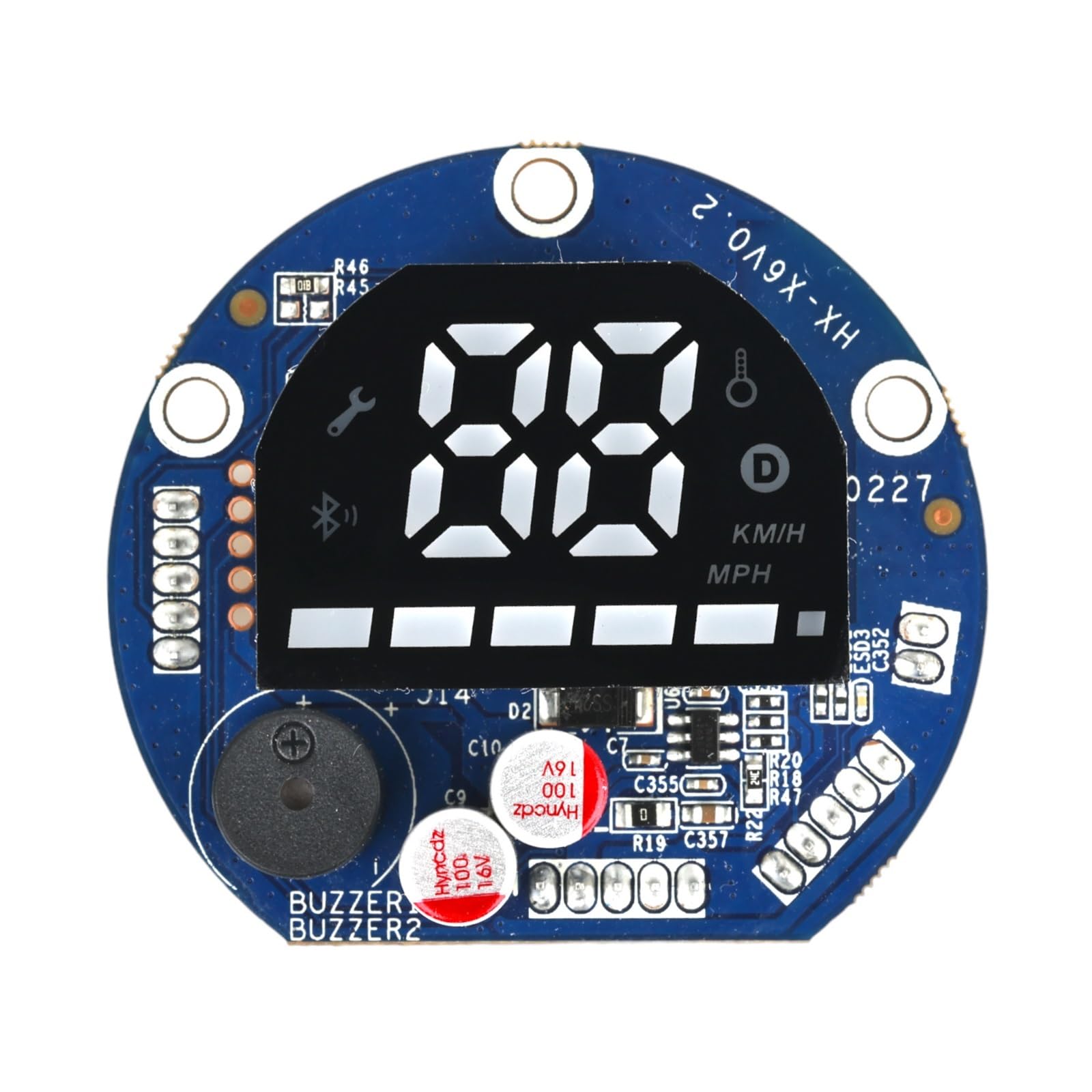 Clynex Armaturenbrett-Controller, for HX X6 Elektroroller, Bildschirm, 36 V, 5 A, Motormodul, Geschwindigkeit, Hauptsteuerplatine, Teile Elektroroller-Display(Only Dashboard) von Clynex