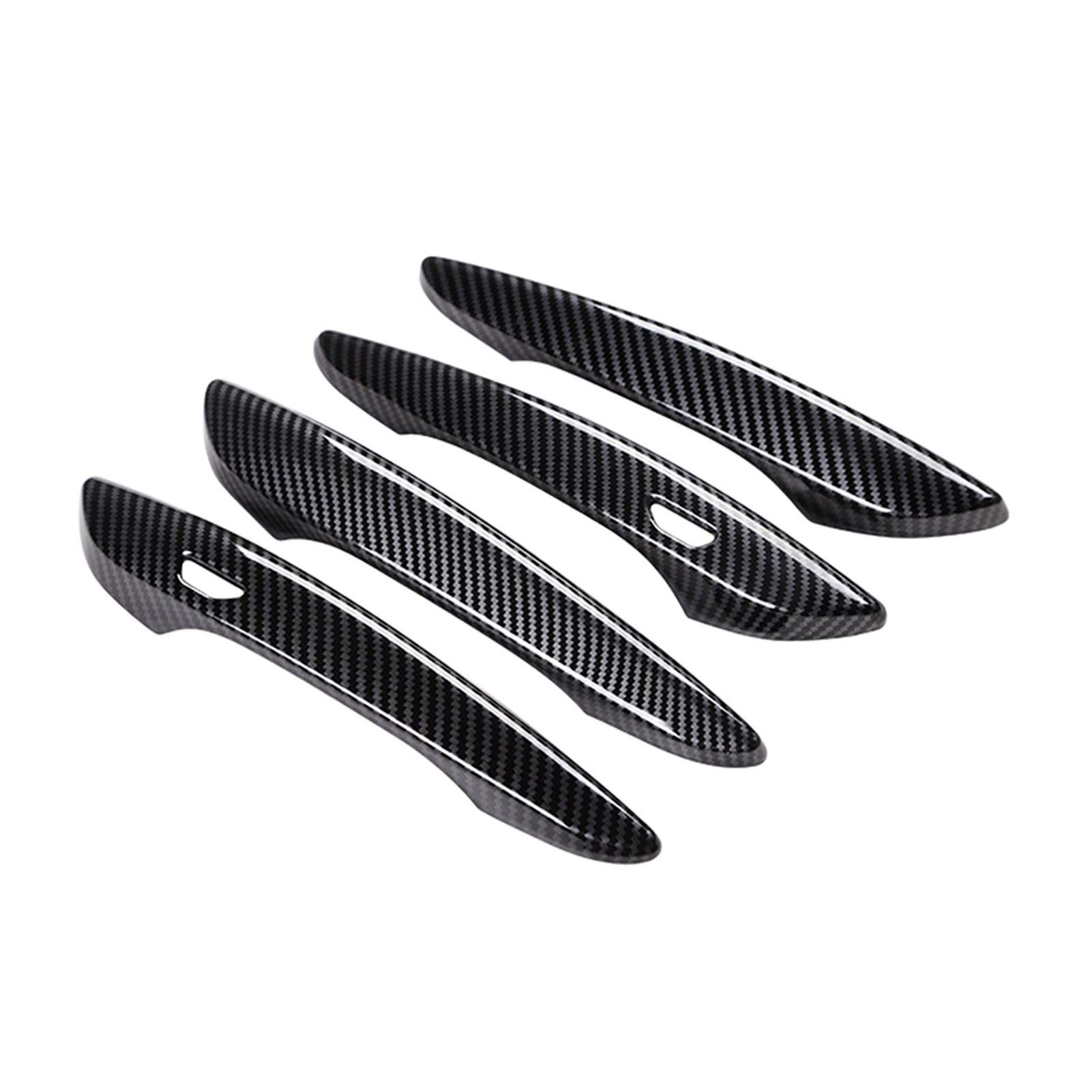 Clynex Außentürgriffabdeckung Kohlefaser-Formrahmen-Lünette Chrom-Autoaufkleber, for Mazda, CX-30 CX30 CX 30 2020 Chrom-Styling Abdeckung für Außentürgriffe(Carbon Fiber Printed) von Clynex