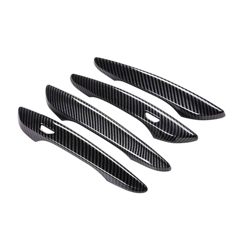 Clynex Außentürgriffabdeckung Kohlefaser-Formrahmen-Lünette Chrom-Autoaufkleber, for Mazda, CX-30 CX30 CX 30 2020 Chrom-Styling Abdeckung für Außentürgriffe(Carbon Fiber Printed) von Clynex