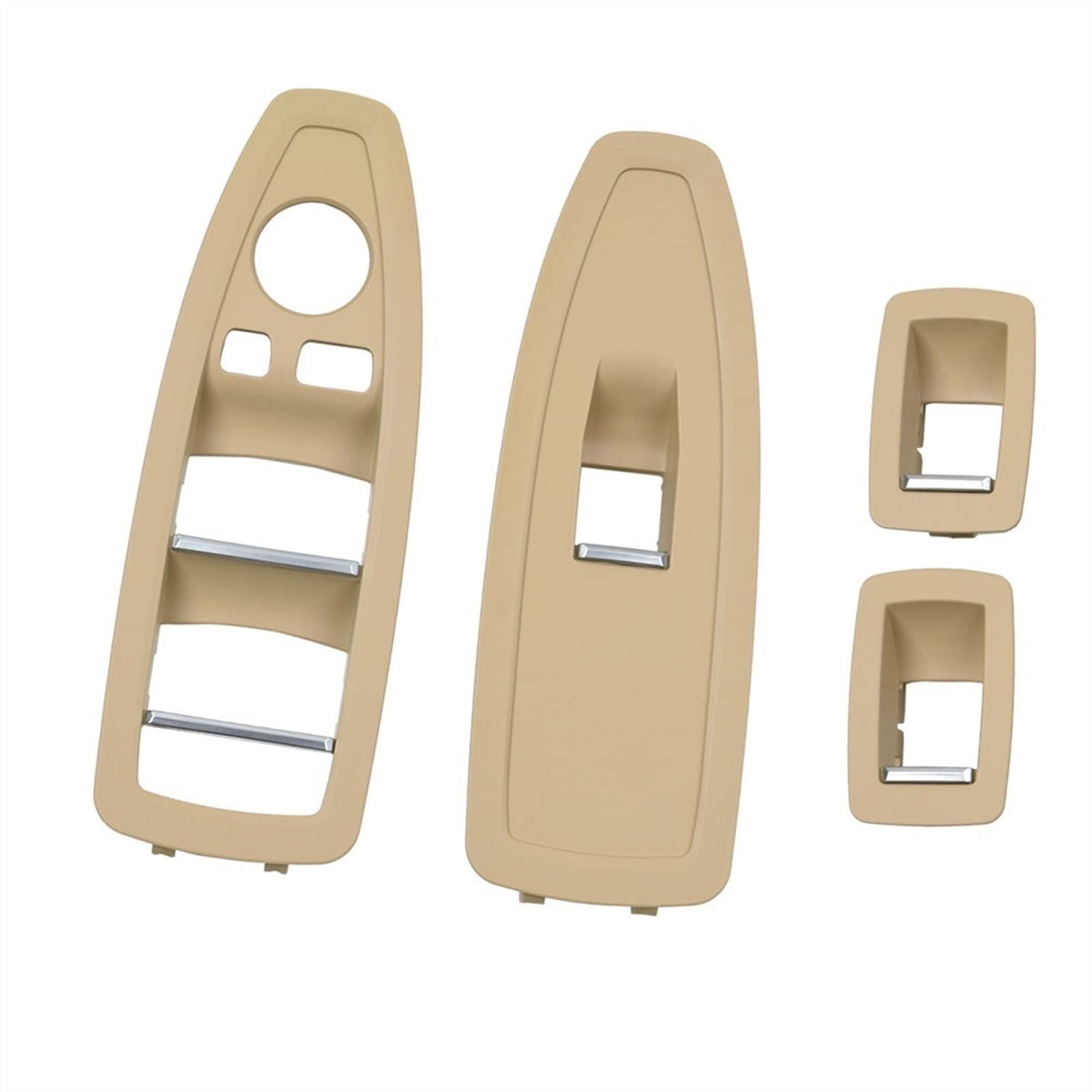 Clynex Austausch der Verkleidungsabdeckung for das Fensterheber-Schalterfeld im Autoinnenraum, for, for 1 3 4 Serie F20 F30 F31 F34 F35 F36 Auto-Innentürgriff(4PCS Set Beige) von Clynex