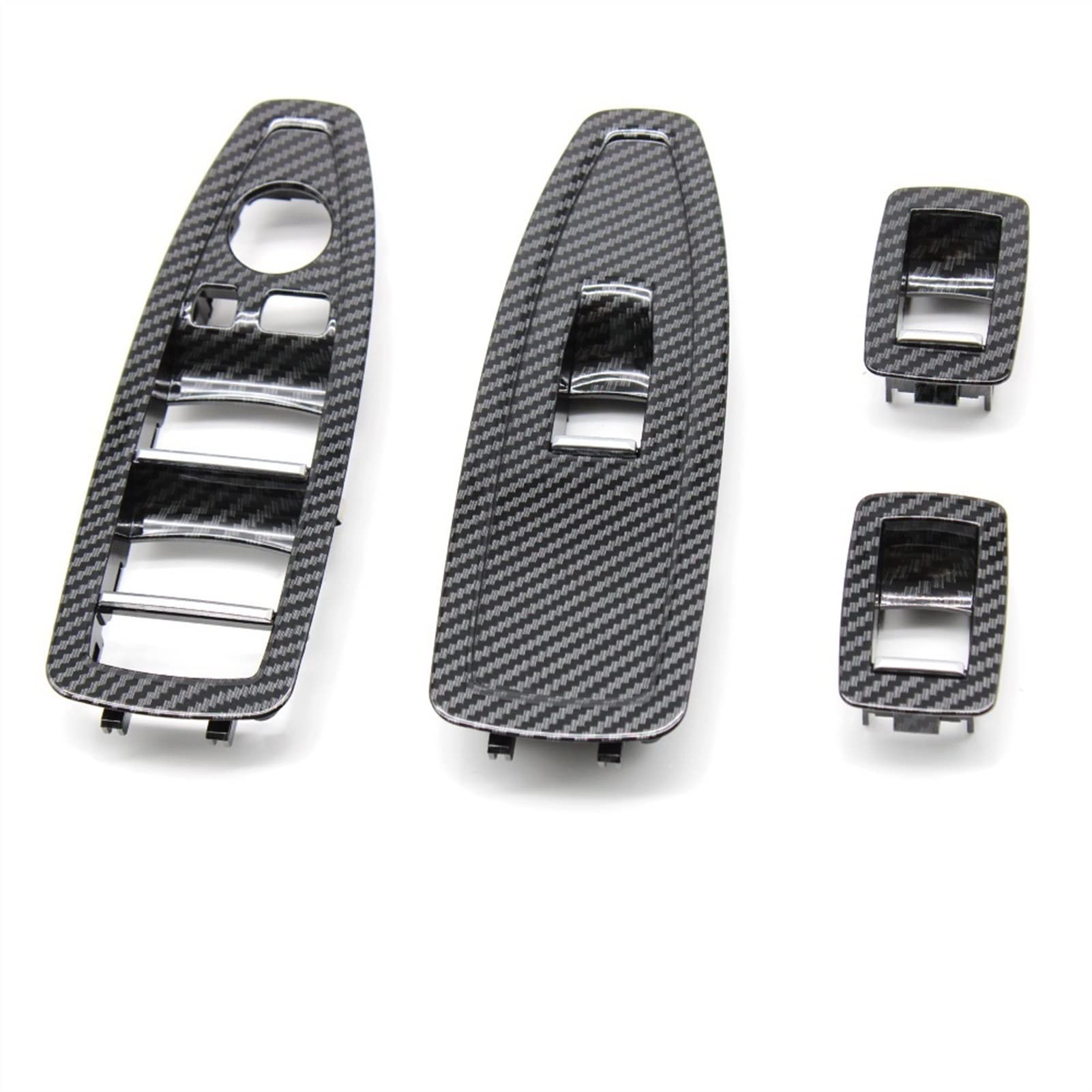 Clynex Austausch der Verkleidungsabdeckung for das Fensterheber-Schalterfeld im Autoinnenraum, for, for 1 3 4 Serie F20 F30 F31 F34 F35 F36 Auto-Innentürgriff(Carbon Fiber 4pcs) von Clynex