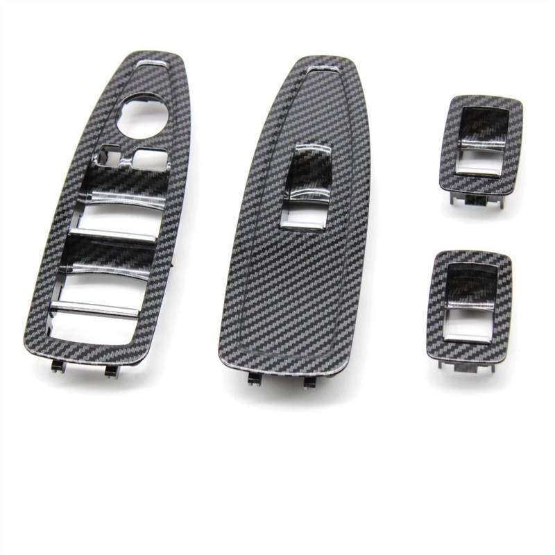 Clynex Austausch der Verkleidungsabdeckung for das Fensterheber-Schalterfeld im Autoinnenraum, for, for 1 3 4 Serie F20 F30 F31 F34 F35 F36 Auto-Innentürgriff(Carbon Fiber 4pcs) von Clynex