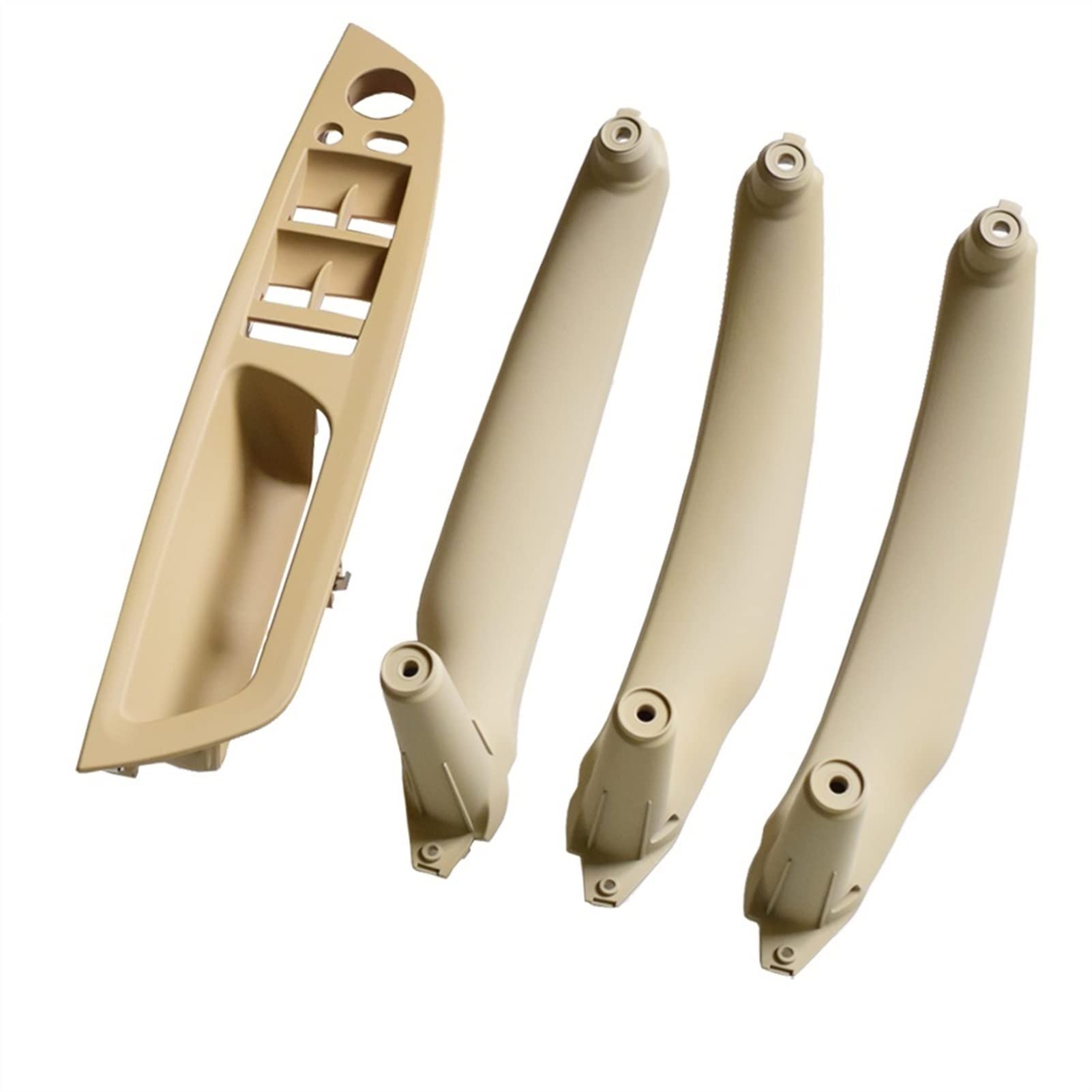 Clynex Auto Beige Schwarz Carbon Faser Armlehne Auto Links Rechts Innen Tür Griff Innen Panel Pull Trim Abdeckung, for, for E70 E71 X5 X6 Auto-Innentürgriff(Beige-4pcs) von Clynex