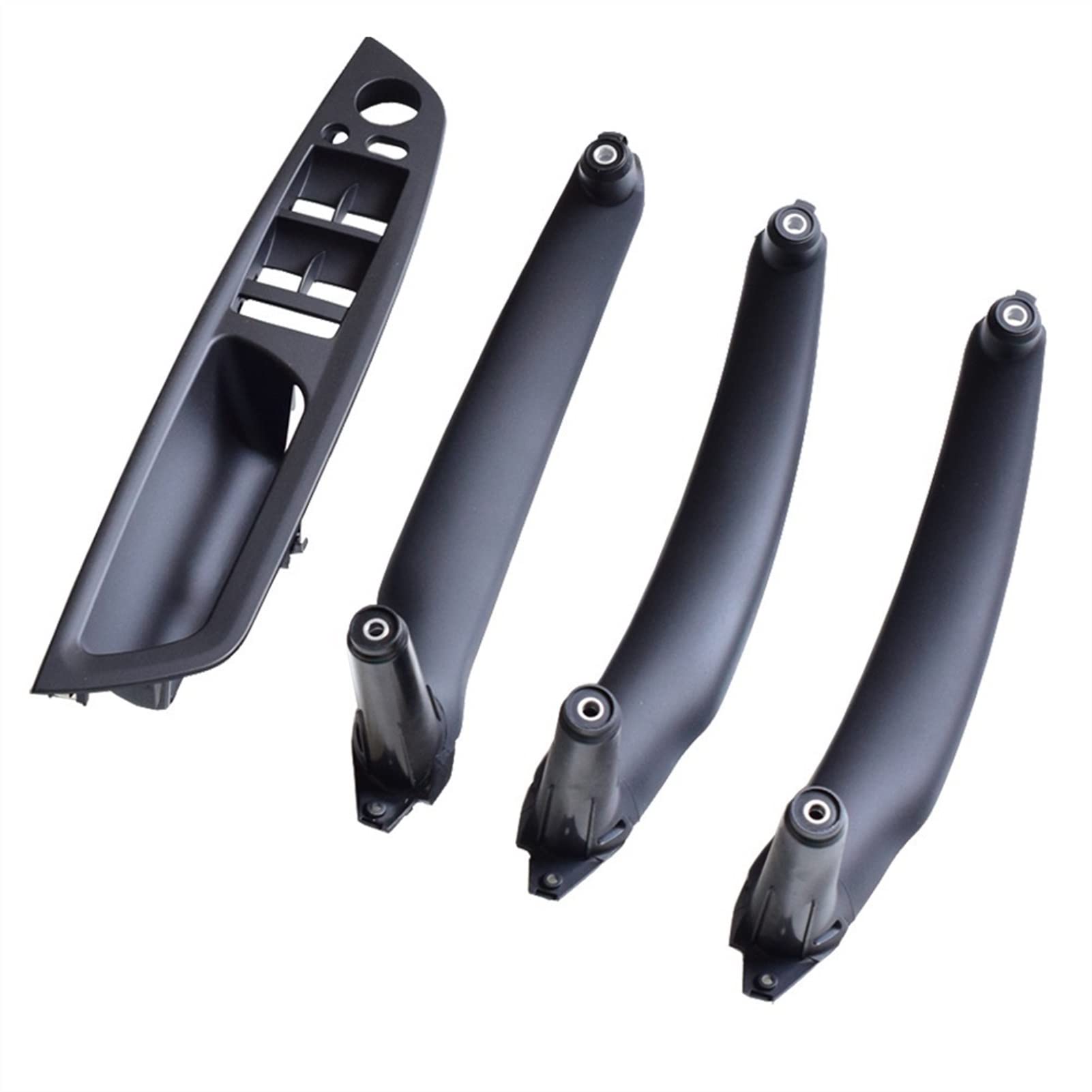 Clynex Auto Beige Schwarz Carbon Faser Armlehne Auto Links Rechts Innen Tür Griff Innen Panel Pull Trim Abdeckung, for, for E70 E71 X5 X6 Auto-Innentürgriff(Black-4pcs) von Clynex