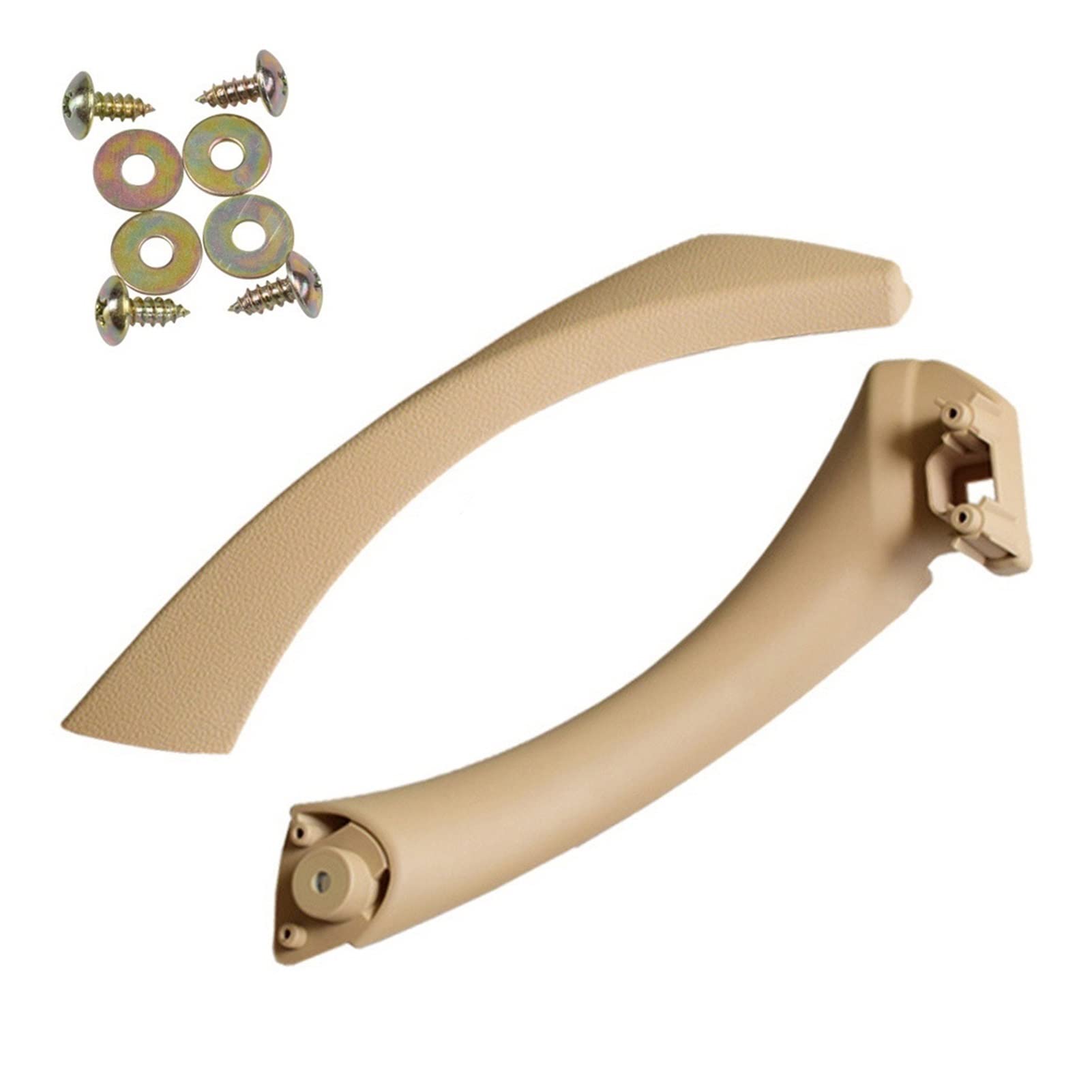 Clynex Auto-Innengriff Innentürverkleidung Pull Trim Cover Grau Beige Schwarz Links Rechts, for, for 3er E90 E91 316 318 320 325 328 Auto-Innentürgriff(Beige-Set-Left) von Clynex