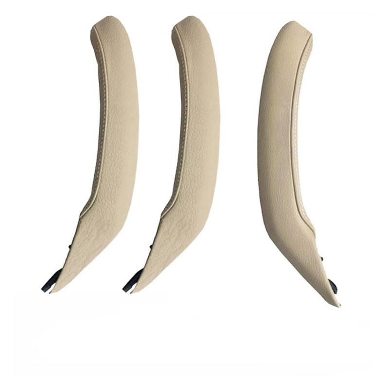 Clynex Auto-Innenraum Links rechts Beifahrertürgriff Haltegriff Lederbezug Verkleidung Ersatz, for, for X3 X4 F25 F26 2010–2016 Auto-Innentürgriff(Beige RHD 3PCS Set) von Clynex
