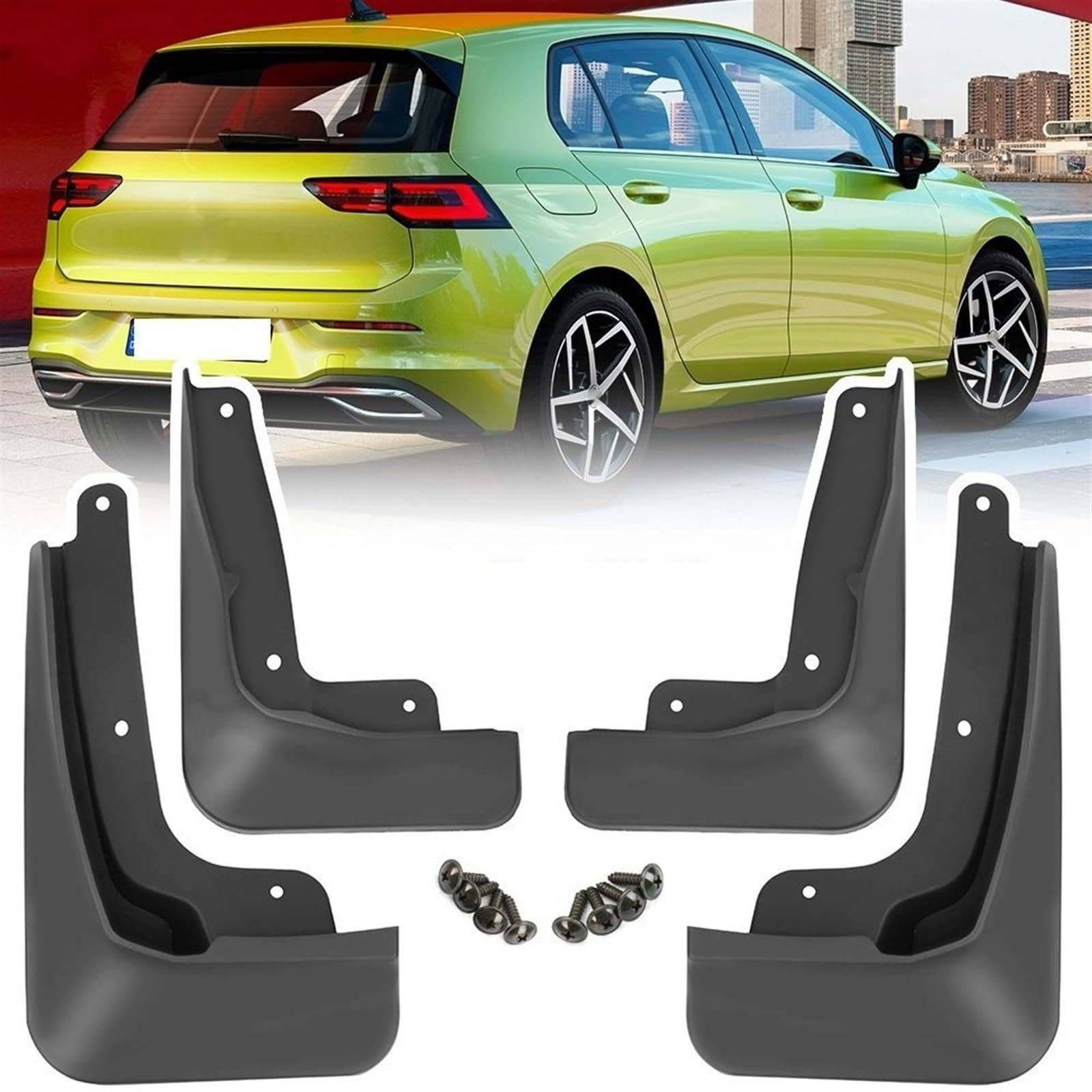 Clynex Auto-Set Kotflügel Schmutzfänger Spritzschutz Schmutzfänger Kotflügelverbreiterung Vorne Hinten Abdeckung Styling, for VW, for Golf, MK8 8 2020 2021 2022 Auto-Schmutzfänger Clynex Auto-Set Kotflügel Schmutzfänger Spritzschutz Schmutzfänger Kotflügelverbreiterung Vorne Hinten Abdeckung Styling, for VW, for Golf, MK8 8 2020 2021 2022 Auto-Schmutzfänger von Clynex