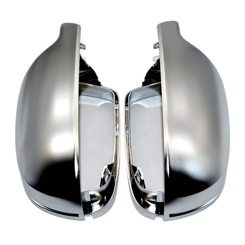 Clynex Car Rearview Side Mirror Covers Cap, for, A3 A4 A5 2011-2016 B8.5 B 8.5 Silver Matt Chrome Auto-Außenspiegelabdeckung(Without Side Assist) von Clynex