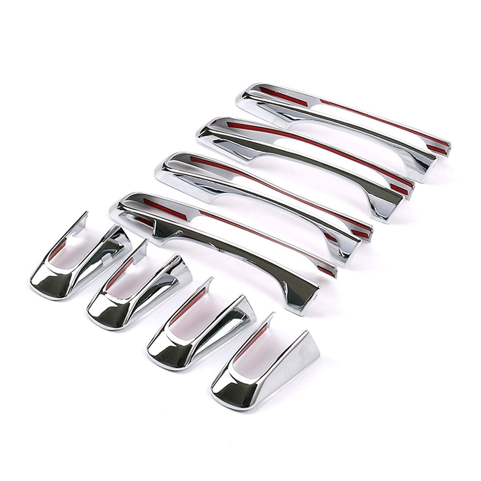 Clynex Chrom-Außenseitentürgriffschalen-Abdeckungs-Zierleiste, for Jaguar, E-PACE XE XF X260 XFL F-Pace Chrom-Styling Abdeckung für Außentürgriffe(Door Handle Cover) von Clynex