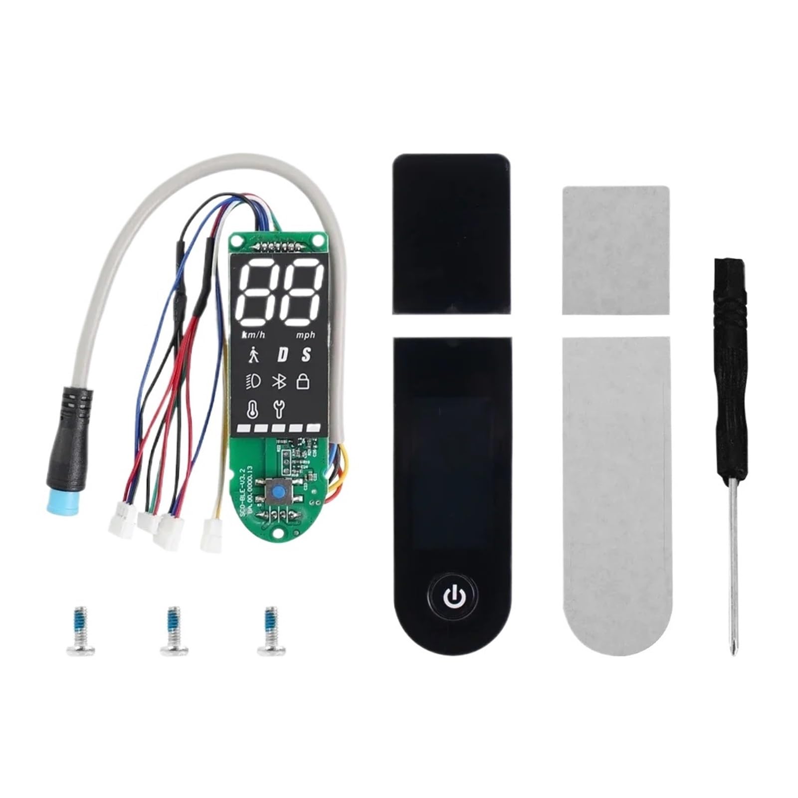 Clynex Elektroroller, for M365 Pro/Pro 2 Armaturenbrett-Display + Abdeckung Ersatzplatine, for Xiaomi, for Deutschland Pro 2 E-Scooter-Teile Elektroroller-Display(Pro2 Germany) von Clynex