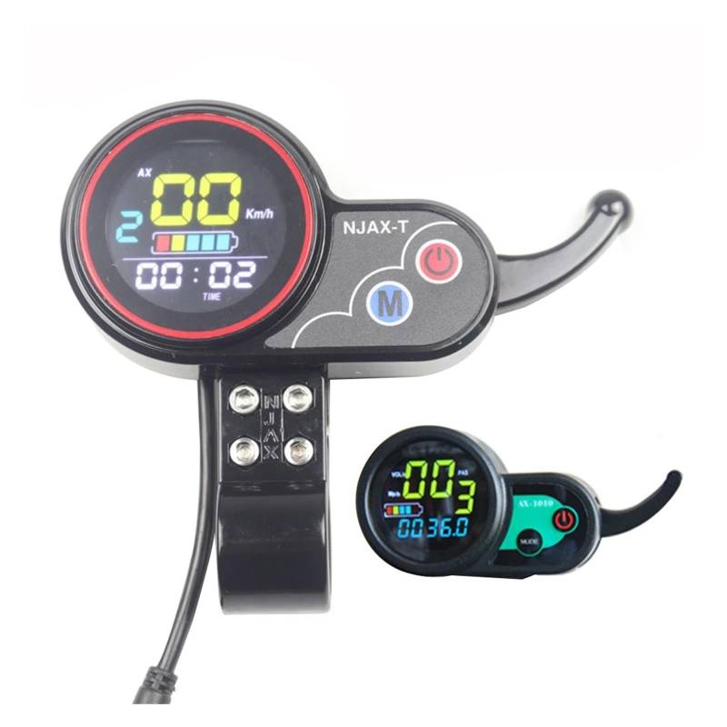 Clynex Elektroroller-LCD-Messgerät, Leistungs- und Geschwindigkeitsanzeigeschalter, for Kugoo, for M4 Pro FLJ T113 Janobike, for Zero, 10 x E-Bike-Universalzubehör Elektroroller-Display(NJAX-T) von Clynex