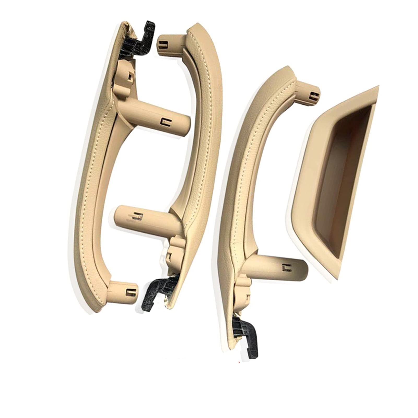 Clynex Ersatz des Lederbezugssatzes for den Türgriff im Autoinnenraum Links und rechts, for, for X3 X4 F25 F26 2010-2016 Auto-Innentürgriff(RHD Beige Set) von Clynex
