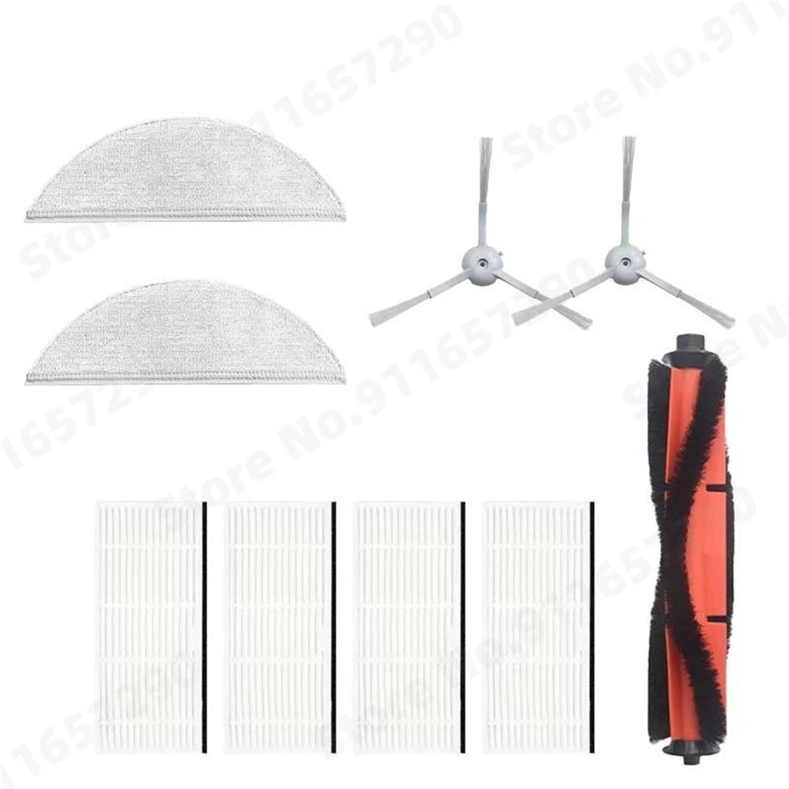 Clynex Haupt-/Seitenbürste, HEPA-Filter, Wischtuch, Staubbehälter, Staubbeutel, for Xiaomi, Lydsto R1/R1A/R1 Pro/S1 Roboter-Staubsaugerteile Staubsauger-Staubbehälter(White Set 13) von Clynex