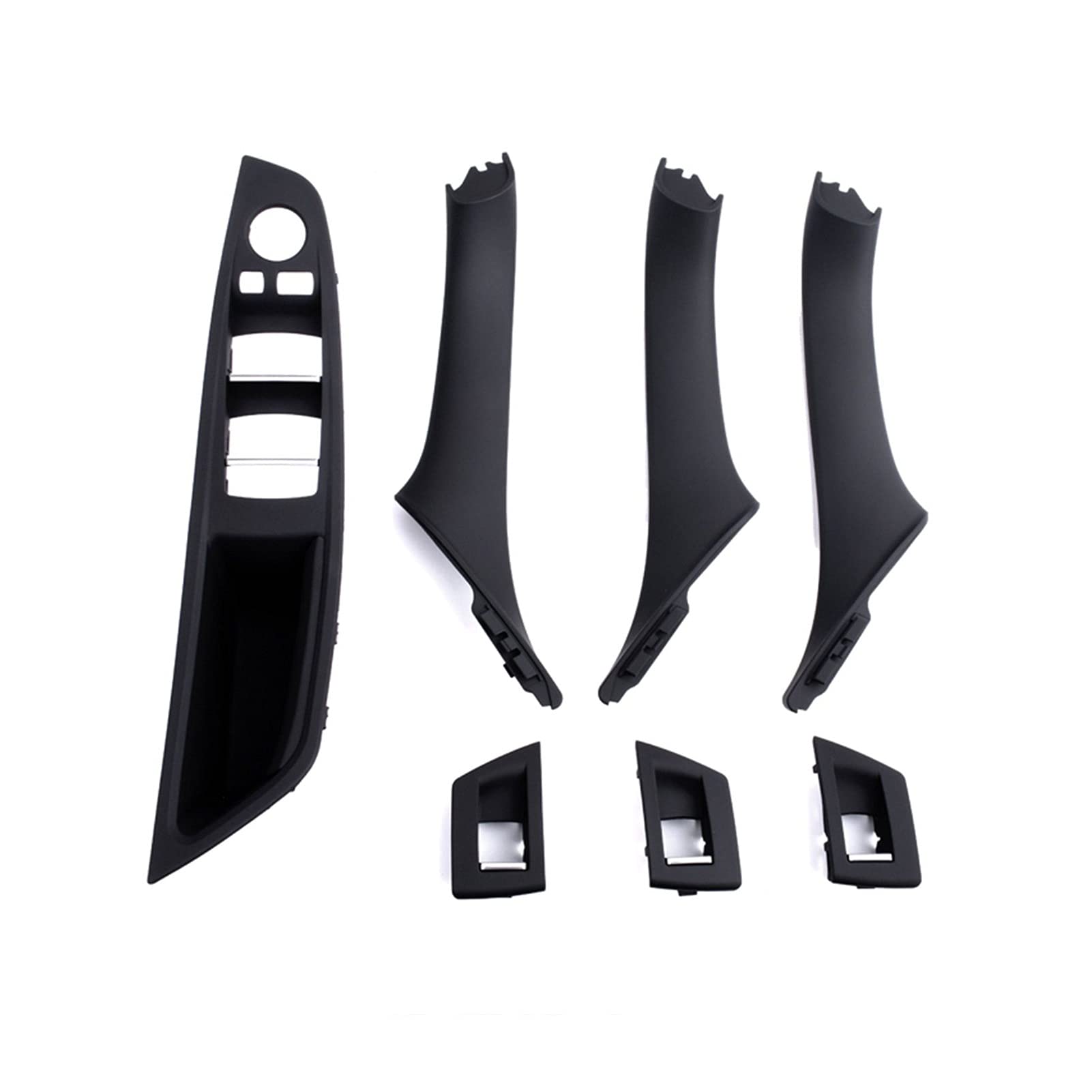 Clynex Innentür Armlehne Fenster Schalter Panel Pull Griff Set, for, for 5 Series F10 F11 F18 520i 523i 525i 528i 535i Auto-Innentürgriff(Black LHD 7PCS) von Clynex