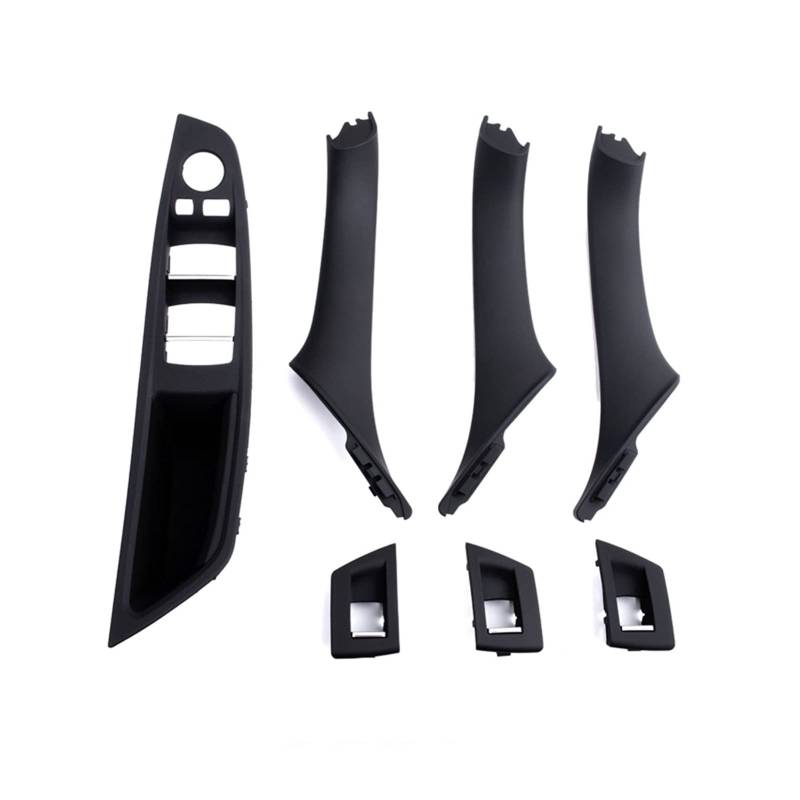Clynex Innentür Armlehne Fenster Schalter Panel Pull Griff Set, for, for 5 Series F10 F11 F18 520i 523i 525i 528i 535i Auto-Innentürgriff(Black LHD 7PCS) von Clynex