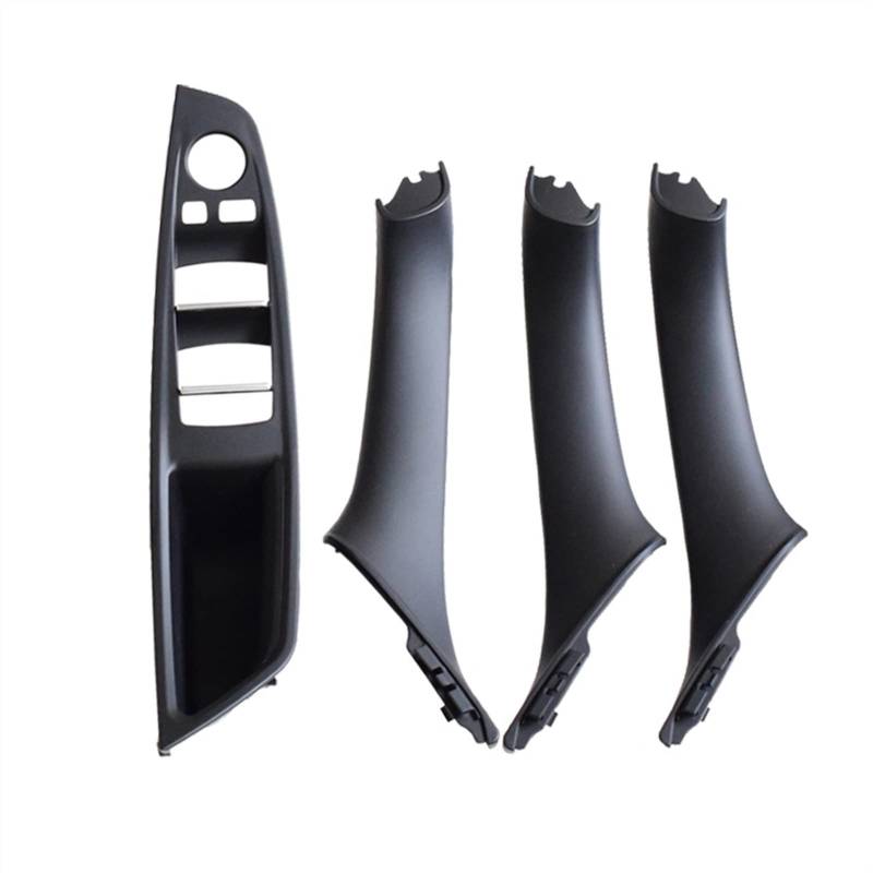 Clynex Innentür-Armlehnen-Fensterschalter-Panel-Ziehgriff-Set, for, for 5er F10 F11 F18 520i 523i 525i 528i 535i Auto-Innentürgriff(Black-4Pcs) von Clynex