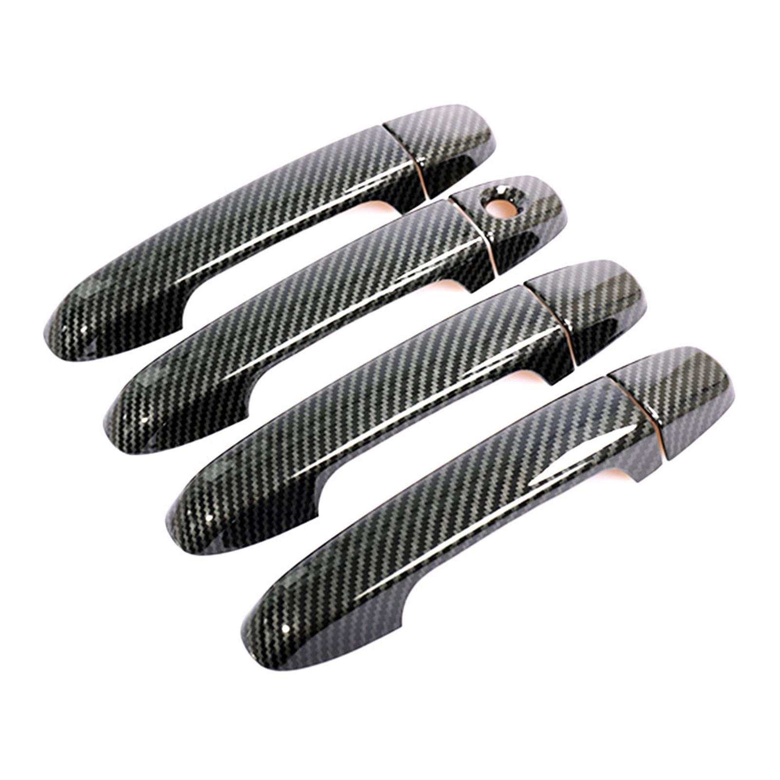 Clynex Kohlefaserbedruckte Außentürgriffabdeckung, Formschale, Schalenhohlraum-Zierrahmenblende, for Camry 2012–2017, Außentürgriff Abdeckung für Außentürgriffe(Door Handle Cover) von Clynex