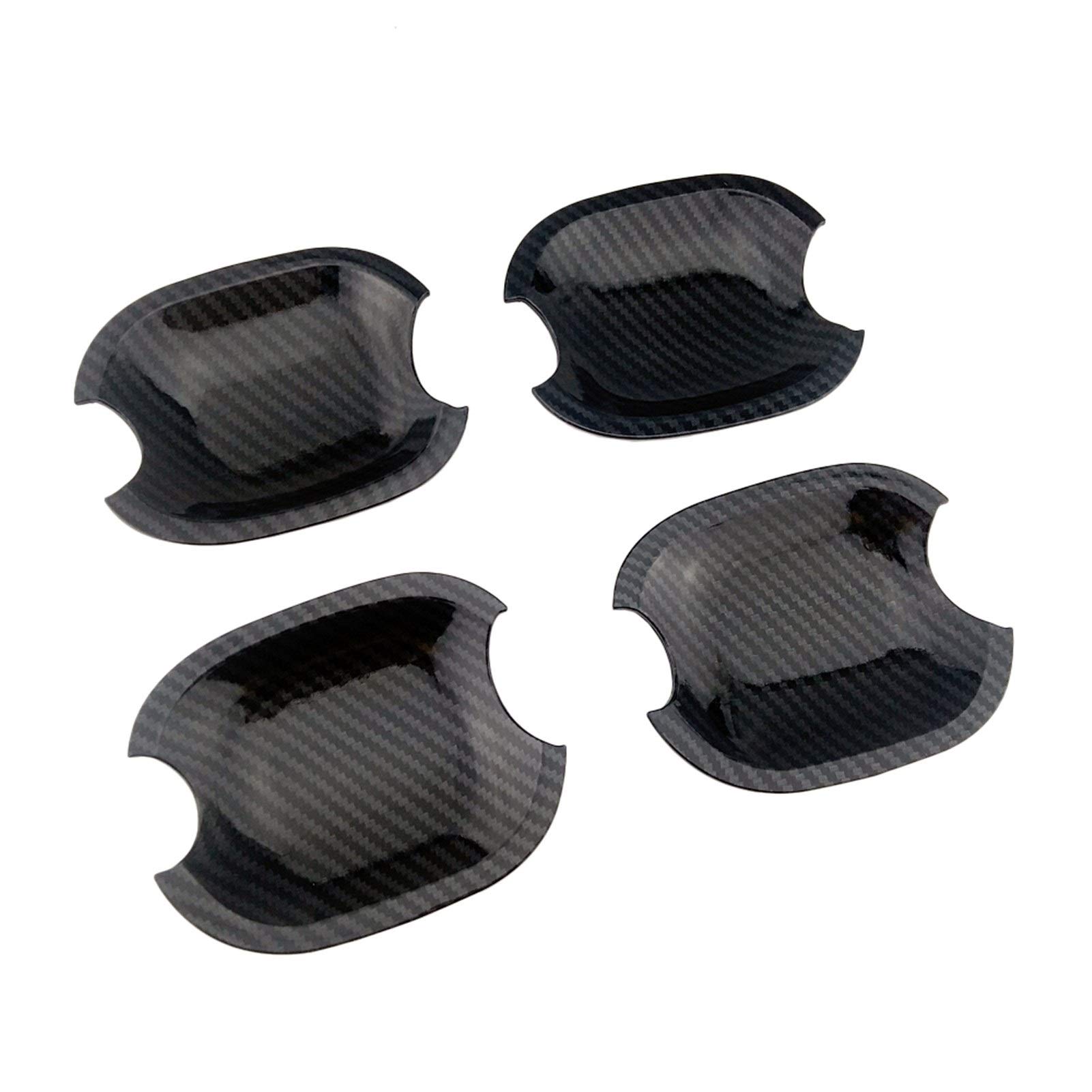 Clynex Kohlefaserbedruckte Auto-Außentürgriffabdeckung Türschüssel-Formleiste, for Toyota, Land Cruiser Prado J120 2002 2005 2009 Abdeckung für Außentürgriffe(Door Bowl Cover) von Clynex