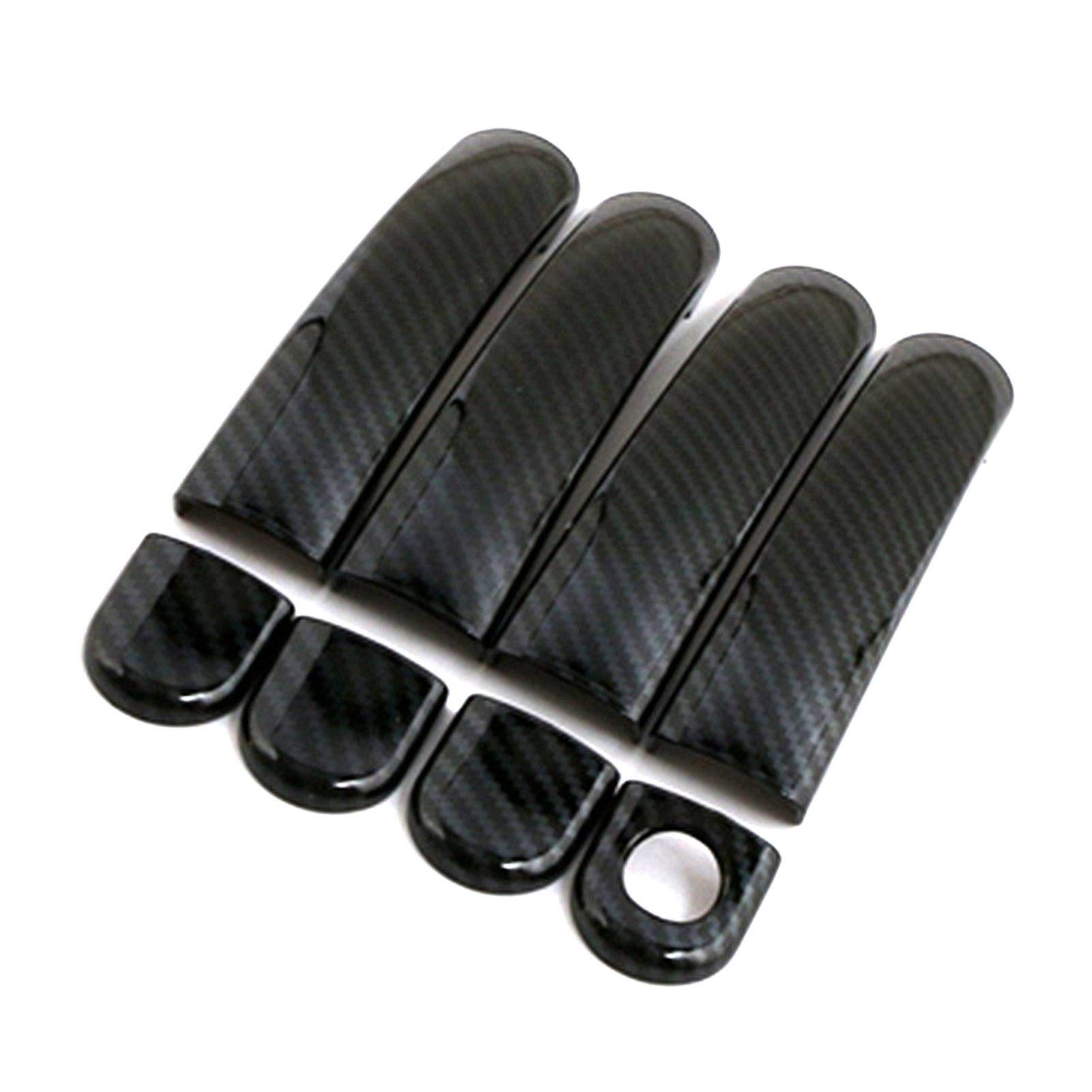 Clynex Kohlefaserbedruckter äußerer Seitentürgriff, for VW, for Golf MK4 MK5 2000–2008, Abdeckung, Türschüssel, Zierleiste, Blende Abdeckung für Außentürgriffe(1 Key Hole Handle) von Clynex