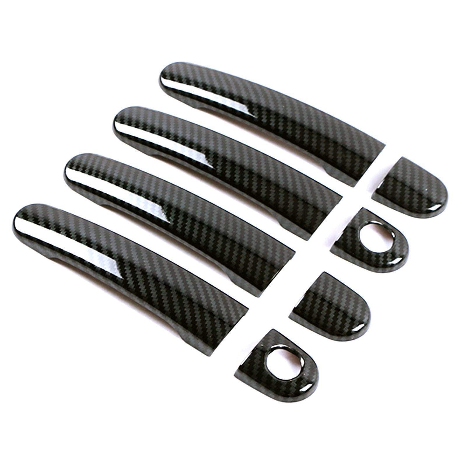 Clynex Kohlefaserbedruckter äußerer Seitentürgriff, for VW, for Golf MK4 MK5 2000–2008, Abdeckung, Türschüssel, Zierleiste, Blende Abdeckung für Außentürgriffe(2 Key Hole Handle) von Clynex