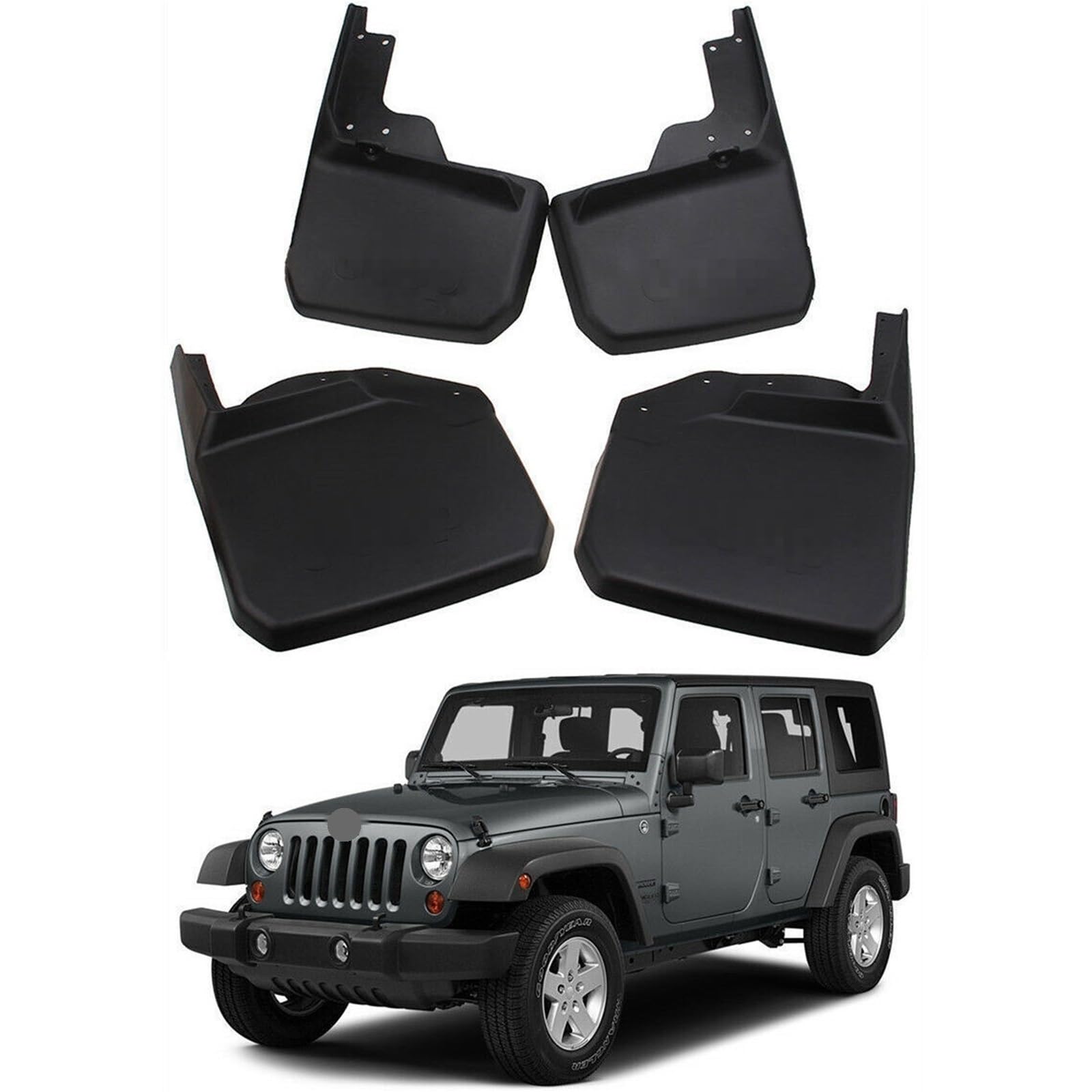 Clynex Kotflügel vorn und hinten, for Jeep, Wrangler JK 2007-2016, Spritzschutz mit Befestigungsschrauben 82210232 82210233 Auto-Schmutzfänger Clynex Kotflügel vorn und hinten, for Jeep, Wrangler JK 2007-2016, Spritzschutz mit Befestigungsschrauben 82210232 82210233 Auto-Schmutzfänger von Clynex