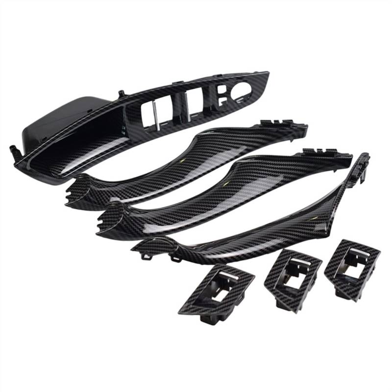 Clynex LHD Auto-Carbon-Faser-Innentürgriff-Panel-Zugverkleidungsabdeckung, for, for 5 Serie F10 F11 520d 530d 535i 550i Auto-Innentürgriff(LHD-Carbon-7PCS) von Clynex