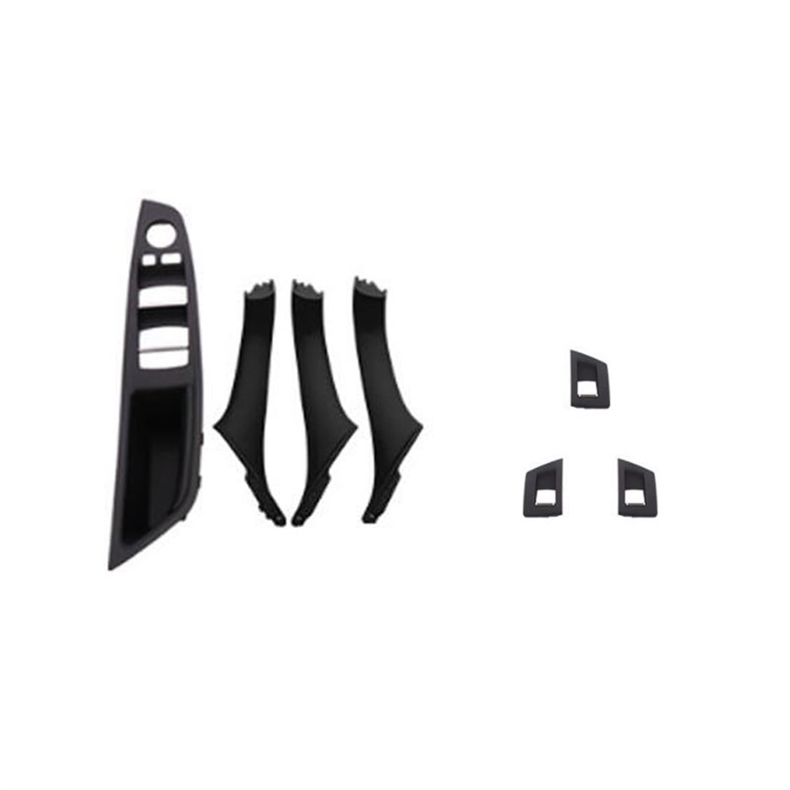 Clynex LHD Auto-Innenraum-Innentürgriff-Panel-Zugverkleidungsabdeckung, for, for 5er F10 F11, Grau Beige Schwarz Linkslenker Auto-Innentürgriff(E- Black) von Clynex