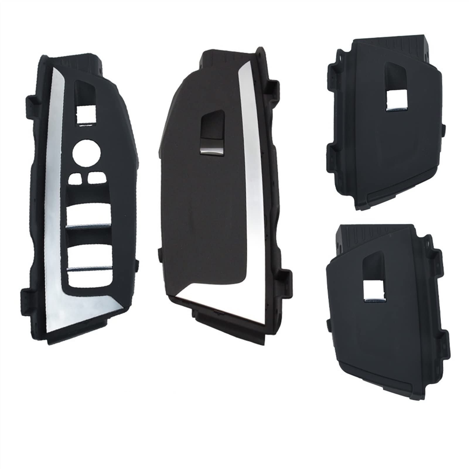 Clynex LHD Auto-Innentür-Fensterheber-Schalter-Knopf-Panel-Trim-Abdeckung Ersatz, for, for X3 X4 G01 G02 F97 F98 2018–2021 Auto-Innentürgriff(Black 4pcs Set) von Clynex