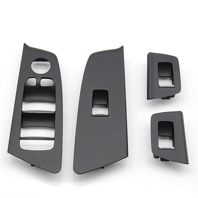 Clynex LHD Auto-Innentürfenster-Hebeschalter-Abdeckungsverkleidung, Ersatz, for, for 5er G30 G31 525 528 530 540 Auto-Innentürgriff(Black 4PCS Set) von Clynex
