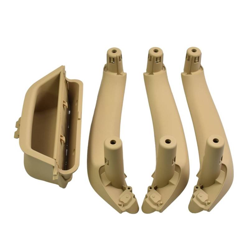 Clynex LHD Carbon Fiber Auto Zubehör Auto Innen Tür Pull Griff Armlehne Panel Abdeckung Trim, for, for X3 X4 F25 F26 2010-2016 Auto-Innentürgriff(Beige-4pcs) von Clynex